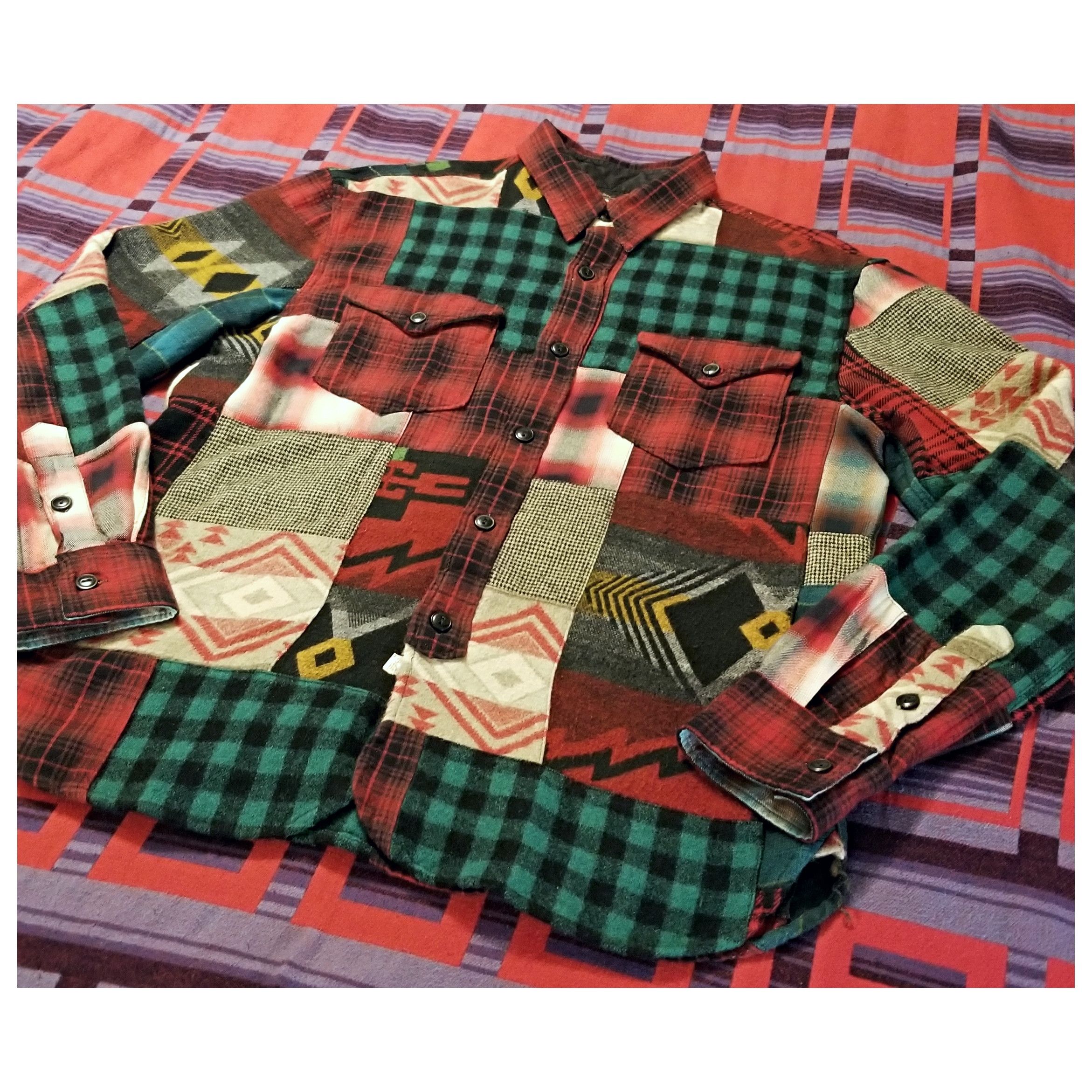Polo Ralph Lauren *NWOT* DOUBLE RL RALPH LAUREN WOOL PATCHWORK SHIRT- MEDIUM Size US M / EU 48-50 / 2 - 4 Thumbnail