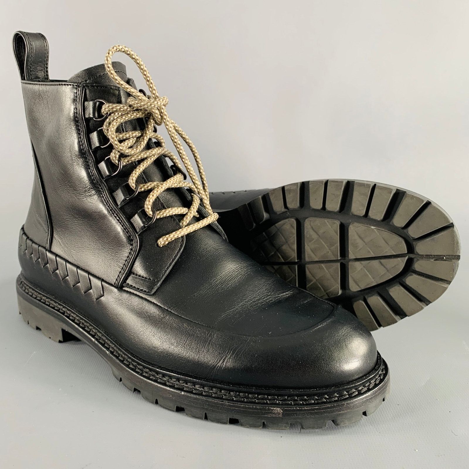 Bottega Veneta BOTTEGA VENETA Size 8.5 Black Leather Lace-Up Boots Size US 8.5 / EU 41-42 - 5 Thumbnail