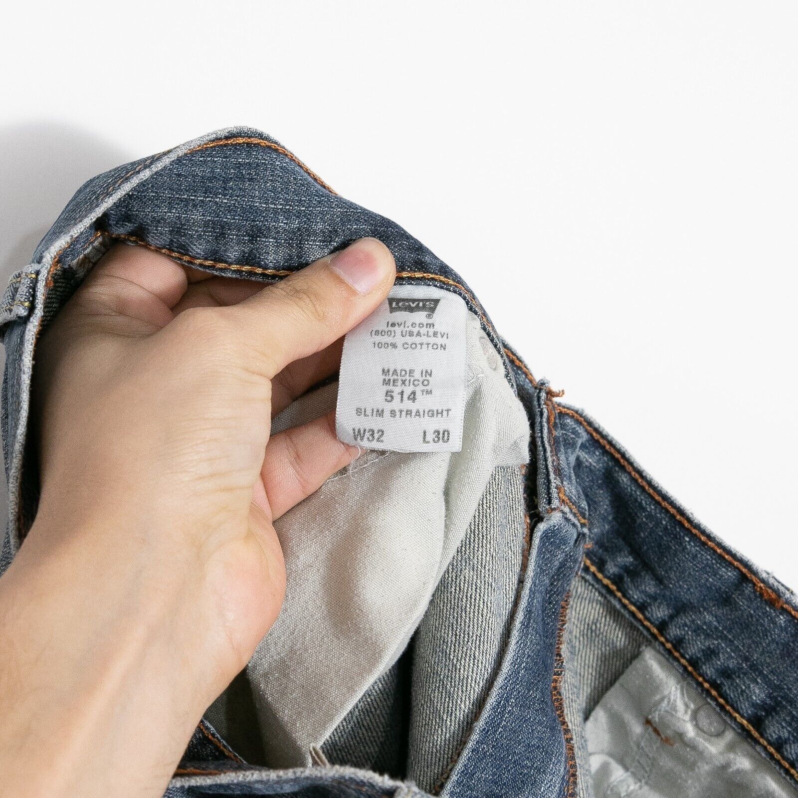 Levi's × Vintage Vintage Levis 514 Jeans 32x30 Faded Distressed Slim Straight Size US 32 / EU 48 - 10 Thumbnail