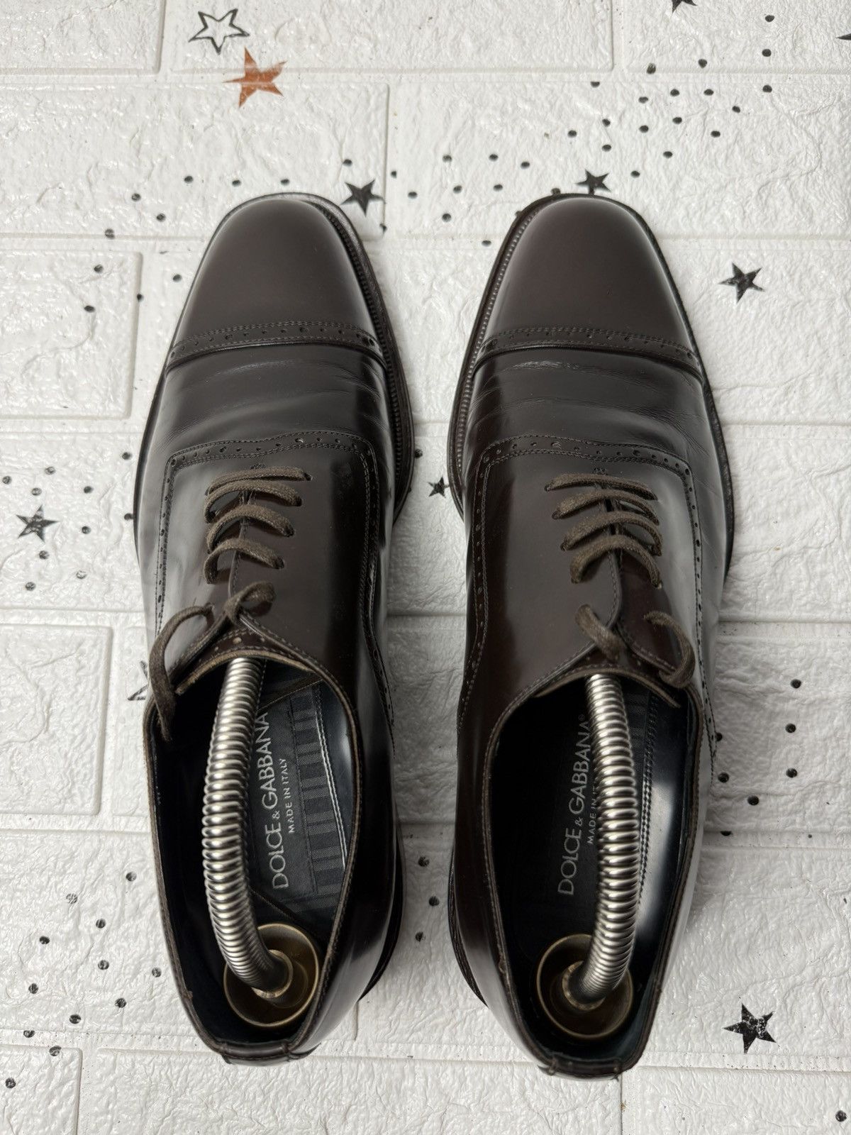 Dolce & Gabbana DOLCE & GABBANA oxford US7.5 UK6.5 EUR41 Leather Brown Size US 7.5 / EU 40-41 - 10 Thumbnail