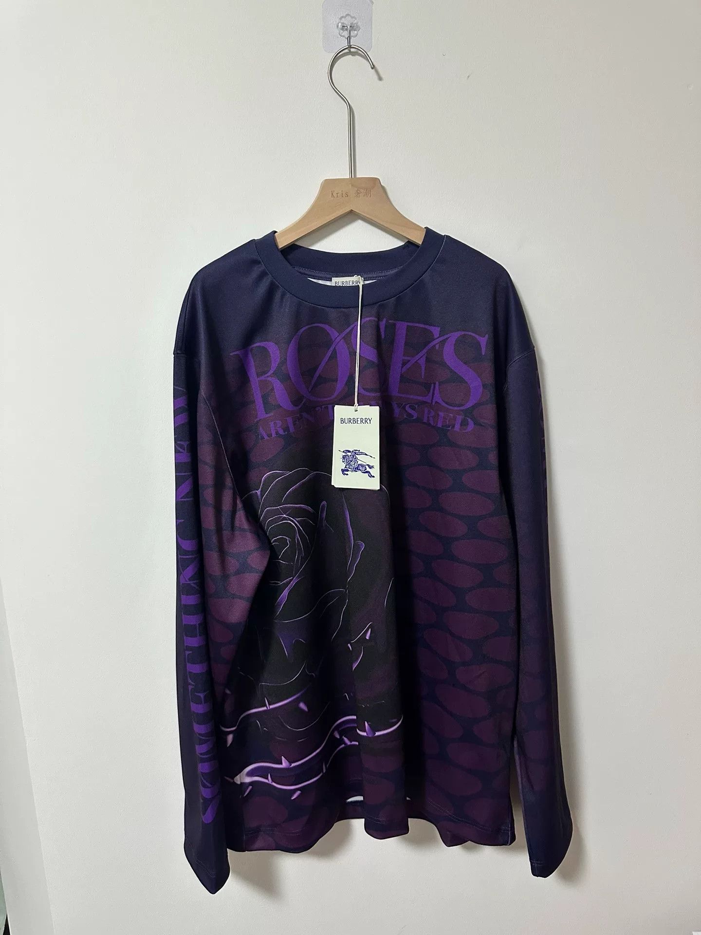 Burberry Burberry Rose Logo Print Long Sleeve Sweatshirt Size L / US 10 / IT 46 - 1 Thumbnail