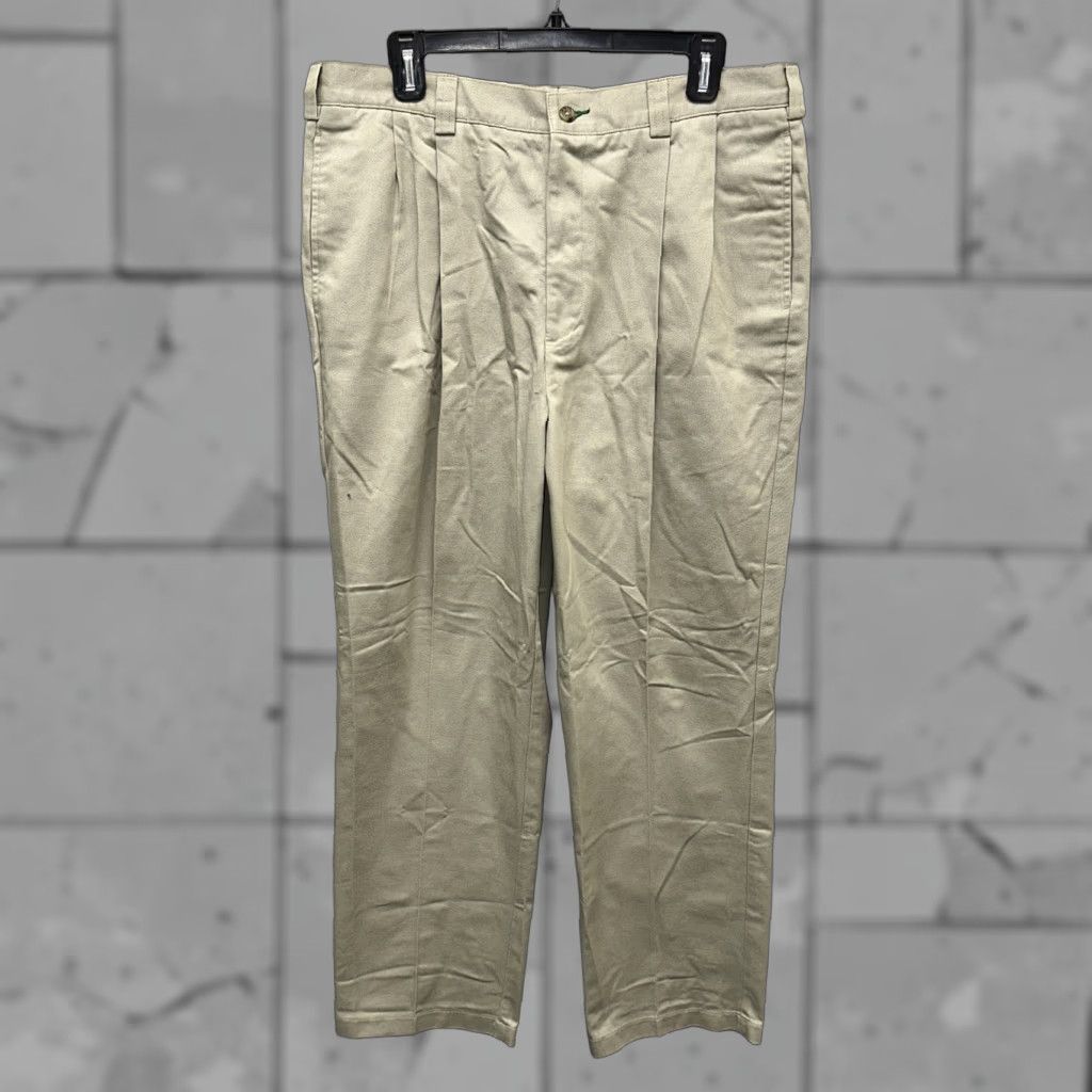 Tommy Hilfiger Tommy Hilfiger Pants Casual Men's Beige Cotton Zip Fly 36x32 NWT Regular Front 32 Inseam Mens pants Size US 36 / EU 52 - 1 Thumbnail