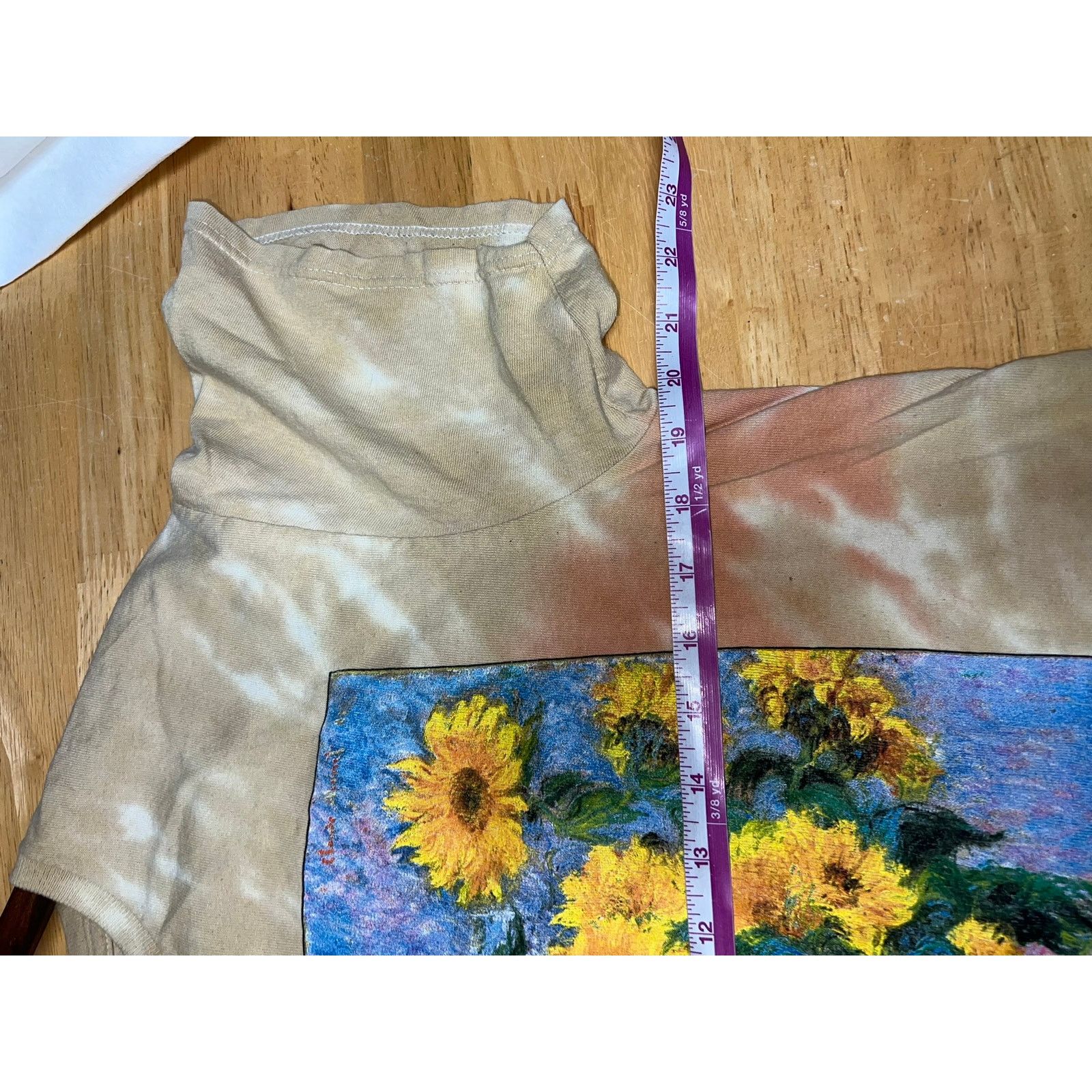Vintage Claude Monet Shirt Art Artist France Tournesols Sunflowers M Size US M / EU 48-50 / 2 - 7 Thumbnail