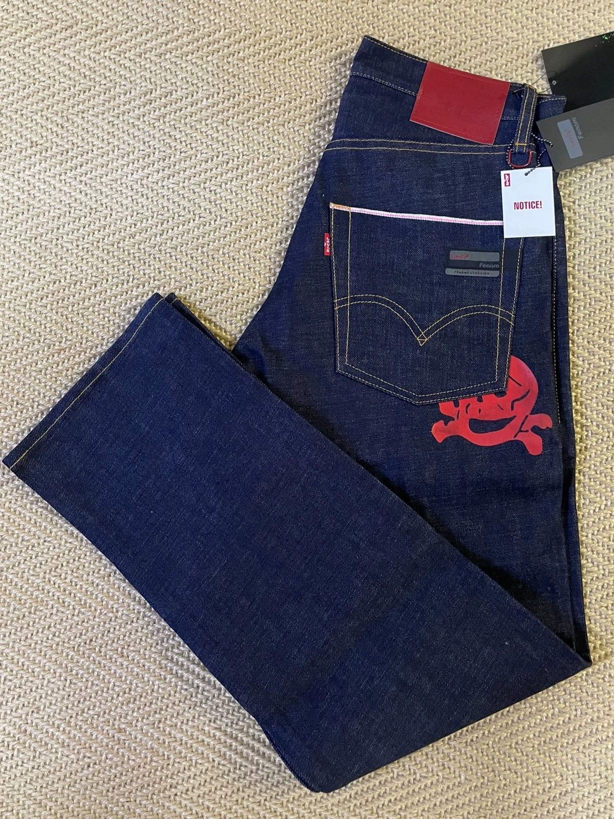 Other FENOM X AFFA Red Demon Raw 505 Loose Jeans W30L31 Rare Size US 30 / EU 46 - 1 Thumbnail