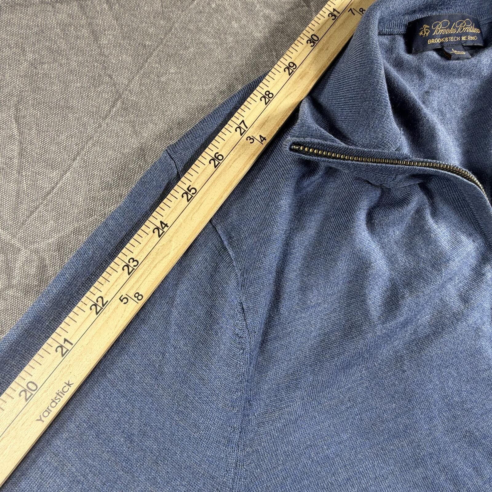 Brooks Brothers Brooks Brothers Sweater Men's L Blue Merino Brookstech Size US L / EU 52-54 / 3 - 5 Thumbnail