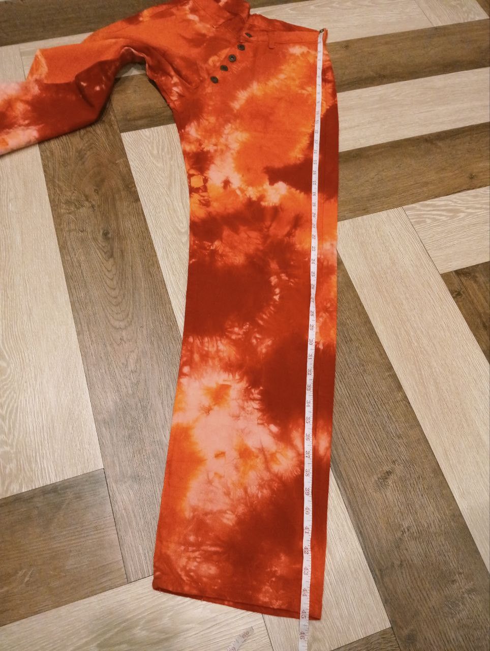 Fiorucci VINTAGE FIORUCCI SAFETY JEANS TIE-DYE WIDE PANTS Size US 28 / EU 44 - 15 Thumbnail