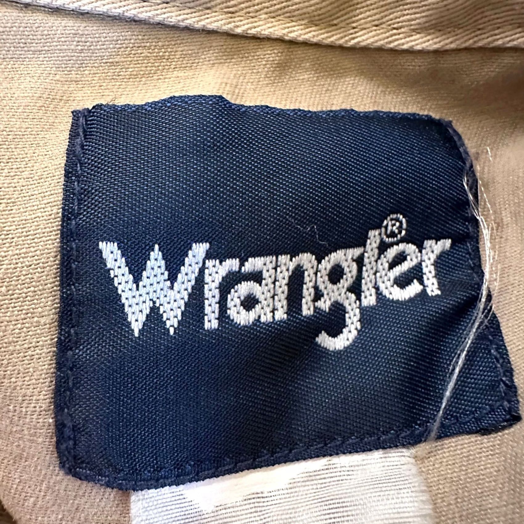 Wrangler Wrangler Mens Tan Khaki Western Pearl Snap Long Sleeve Work Shirt XL Size US XL / EU 56 / 4 - 7 Thumbnail