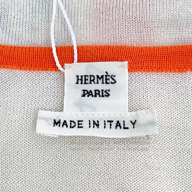 Hermes Hermes Bicolor Silk Compass Printed Cashmere V-Neck Long S Size XS / US 0-2 / IT 36-38 - 5 Thumbnail