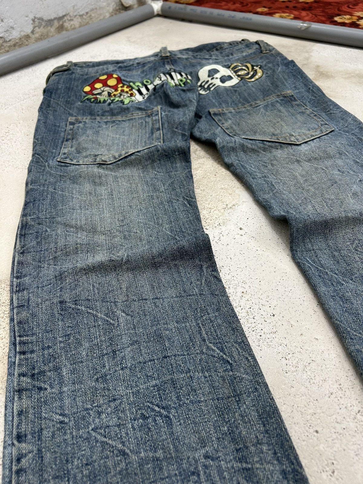 GOSTAR DE FUGA Vintage Funky Fruit Double Waist Distressed Embroidery Size US 32 / EU 48 - 7 Thumbnail