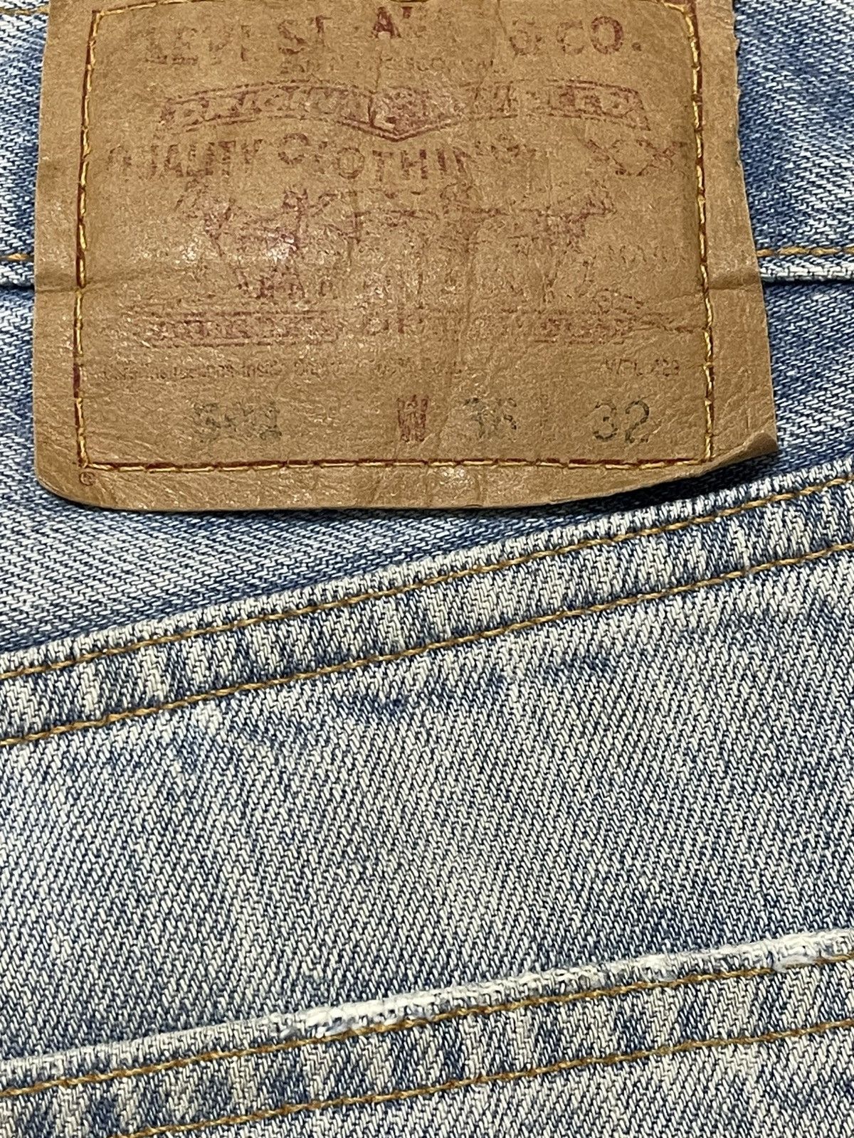 Levi's Vintage 90s Levis 501 Mud Wash Faded Distress Wide Leg Baggy Size US 34 / EU 50 - 9 Thumbnail