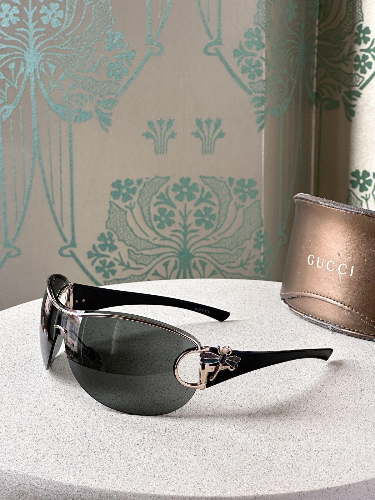 Gucci GUCCI Dragonfly Horsebit Shield Mask Oversized  display picture 3