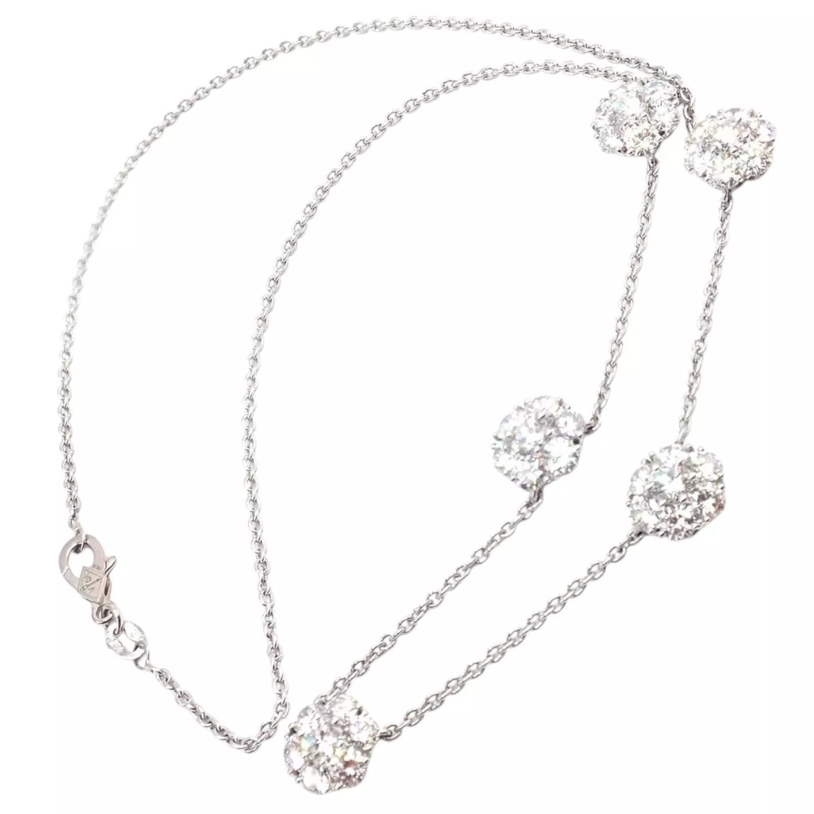 Van Cleef & Arpels Van Cleef & Arpels Platinum Flower Fleurette Necklace Size ONE SIZE - 1 Thumbnail