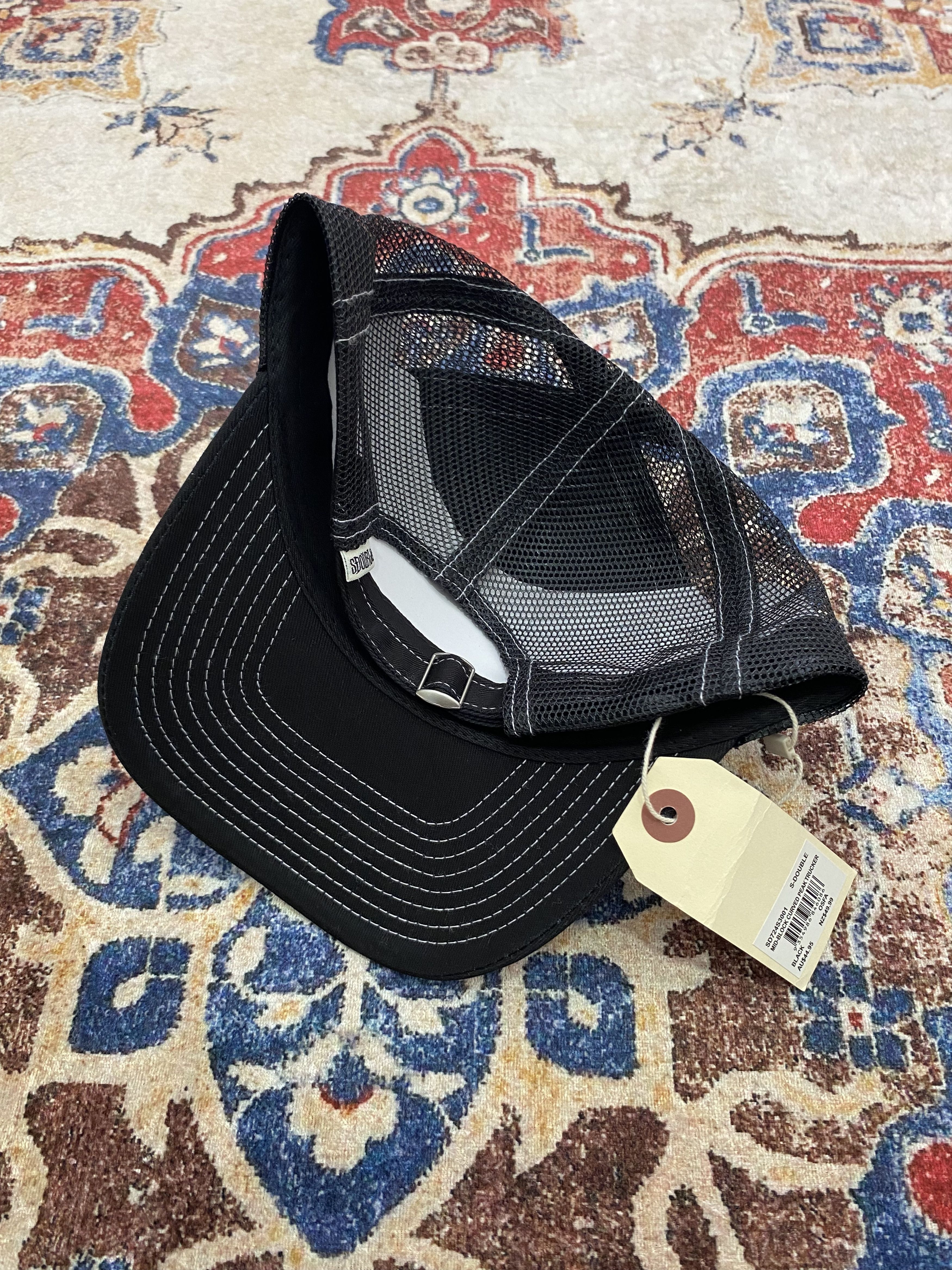 S/DOUBLE S-Double Mid Block Curved Peak Trucker Hat Size ONE SIZE - 4 Thumbnail