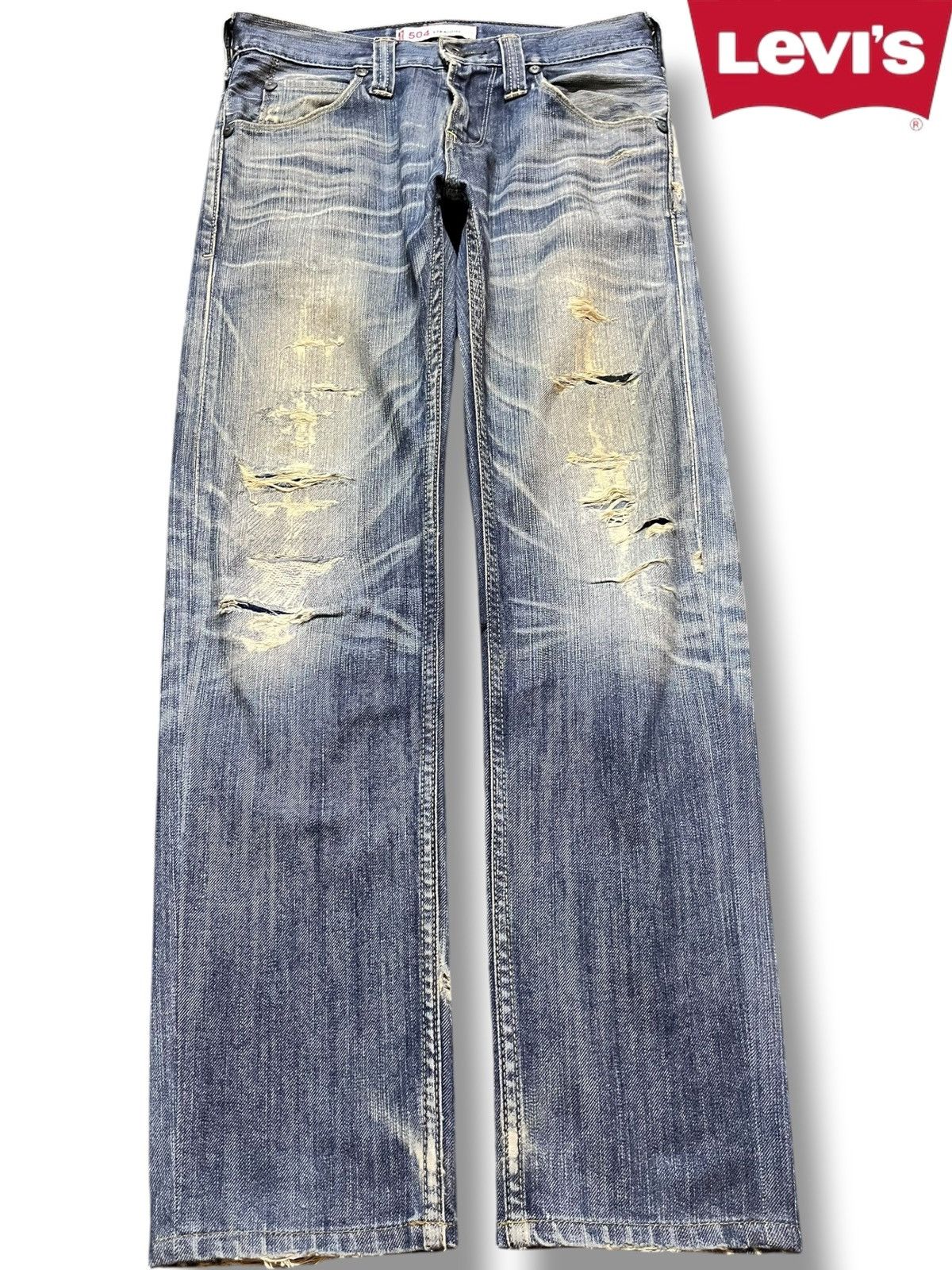 Levi's Vintage Clothing Vintage Levi’s 504 Ripped Grunge Distressed Denim Size US 29 - 1 Thumbnail