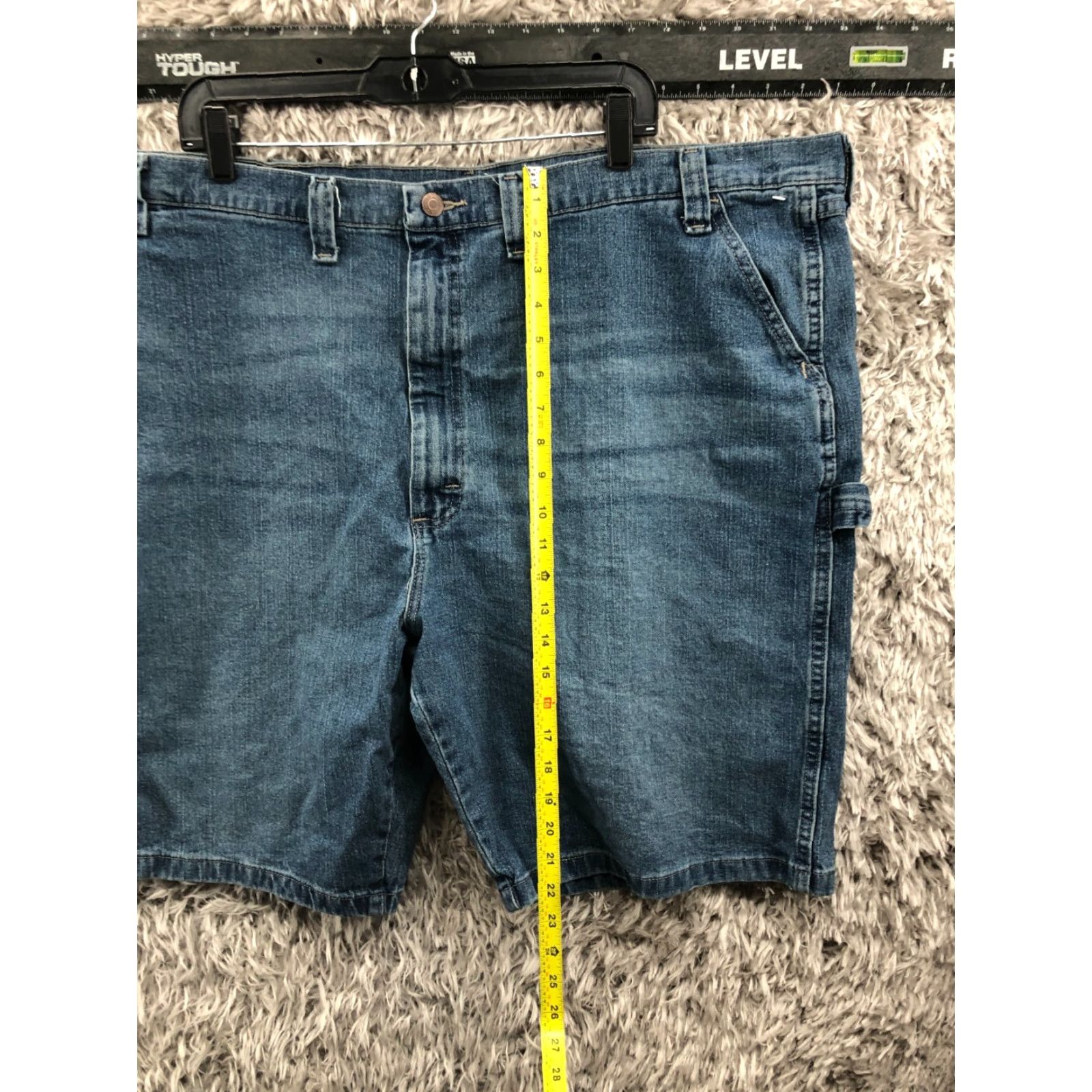 Wrangler Wrangler Denim Bermuda Shorts Mens 46 Dark Wash Blue 5-Pocket Flat Front Mid Rise Regular Fit Belt Loops Jeans Shorts Blue Size US 30 / EU 46 - 3 Thumbnail