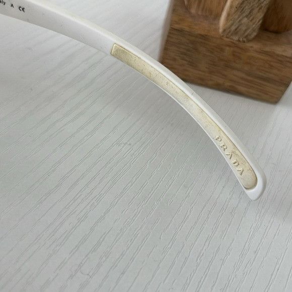 Prada × Vintage Prada Aviator Oversized White Unisex Y2K 90's 00's Sunglasse Size ONE SIZE - 6 Thumbnail