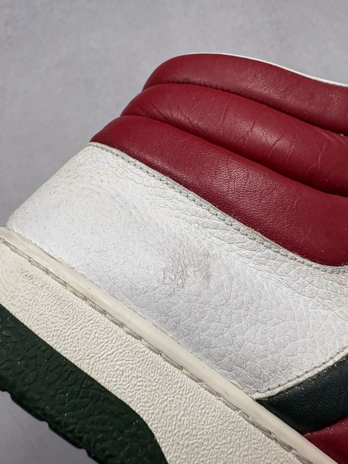 Gucci Gucci Praga Karibu Leather High Top Sneakers Web Stripe 28.5 Size US 11 / EU 44 - 10 Thumbnail