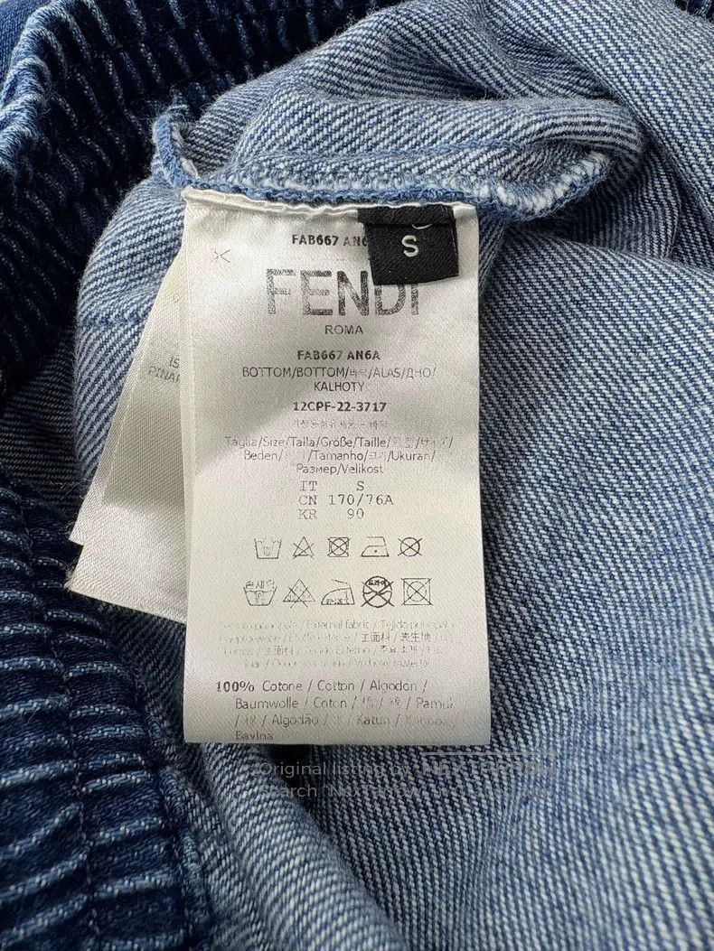 Fendi Fendi size S Double F Embossed Logo Denim Pants Size US 28 / EU 44 - 3 Thumbnail