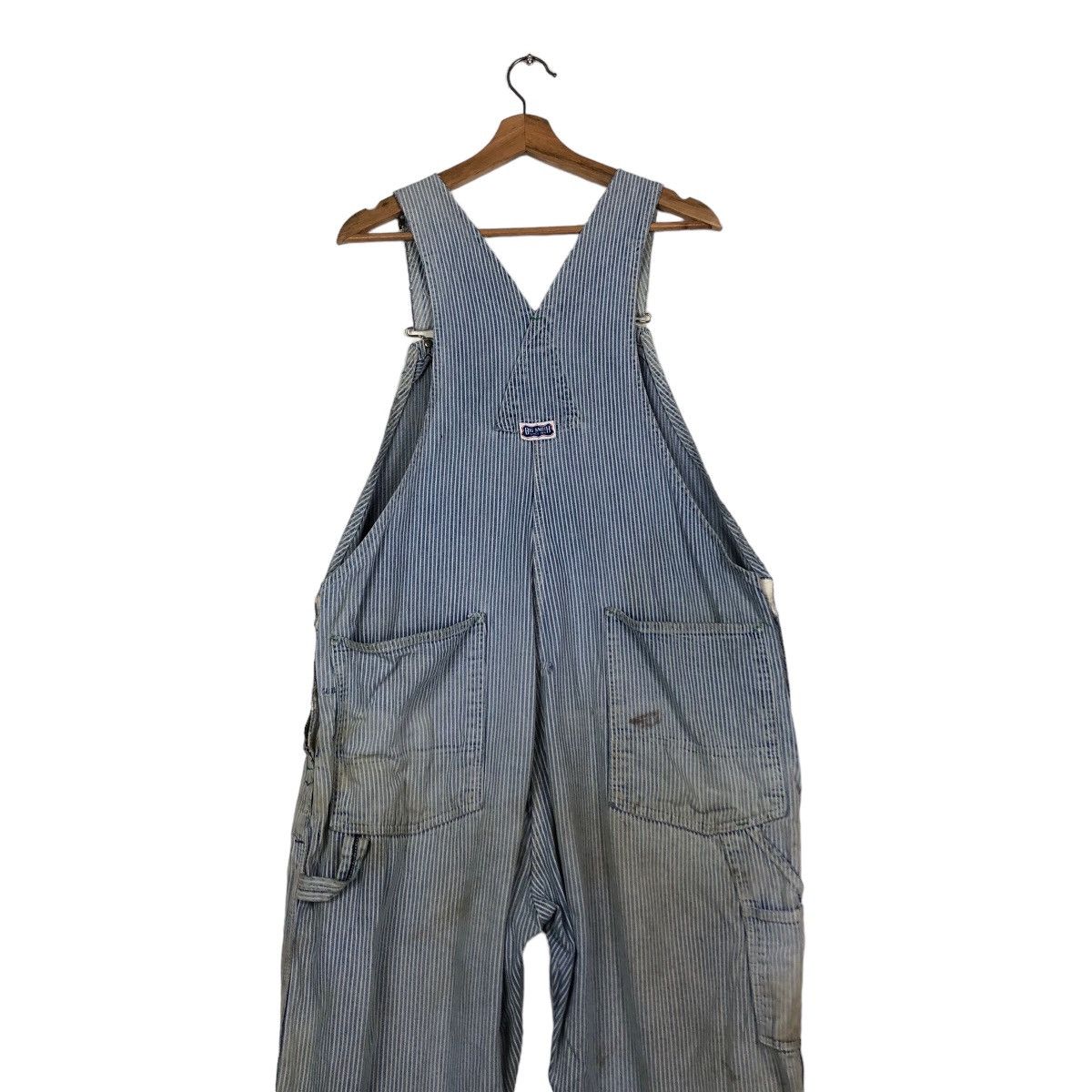 Japanese Brand 🔥Vtg Hickory Chore Overall Worker Big Smith Issey Miyake Size US 44 / EU 60 - 11 Thumbnail