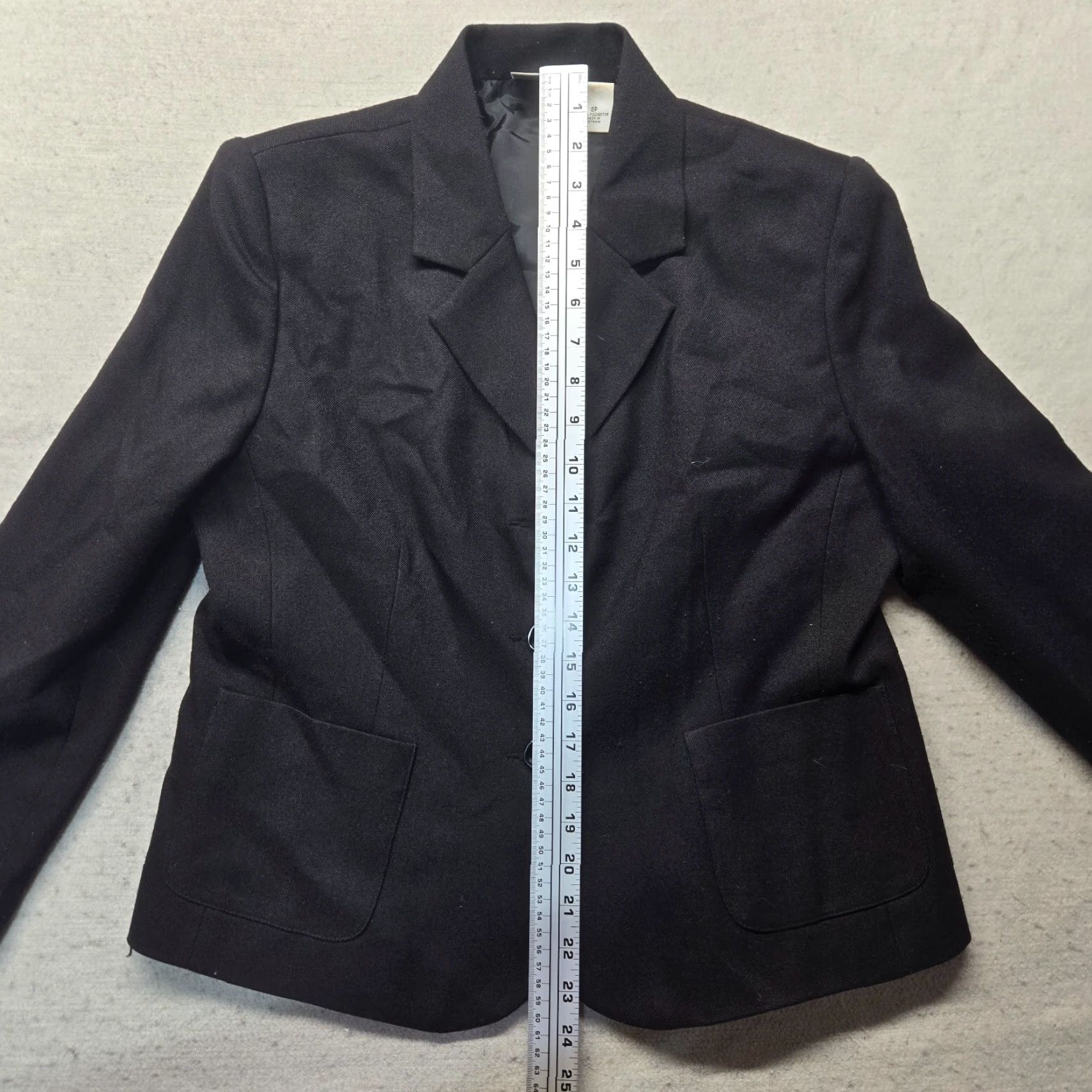 Vintage Kim Rogers Jacket Womens Petite Black Lined Button Closure Adult 8P Long Sleeve Jacket (Fall Spring Summer) Size M / US 6-8 / IT 42-44 - 6 Thumbnail