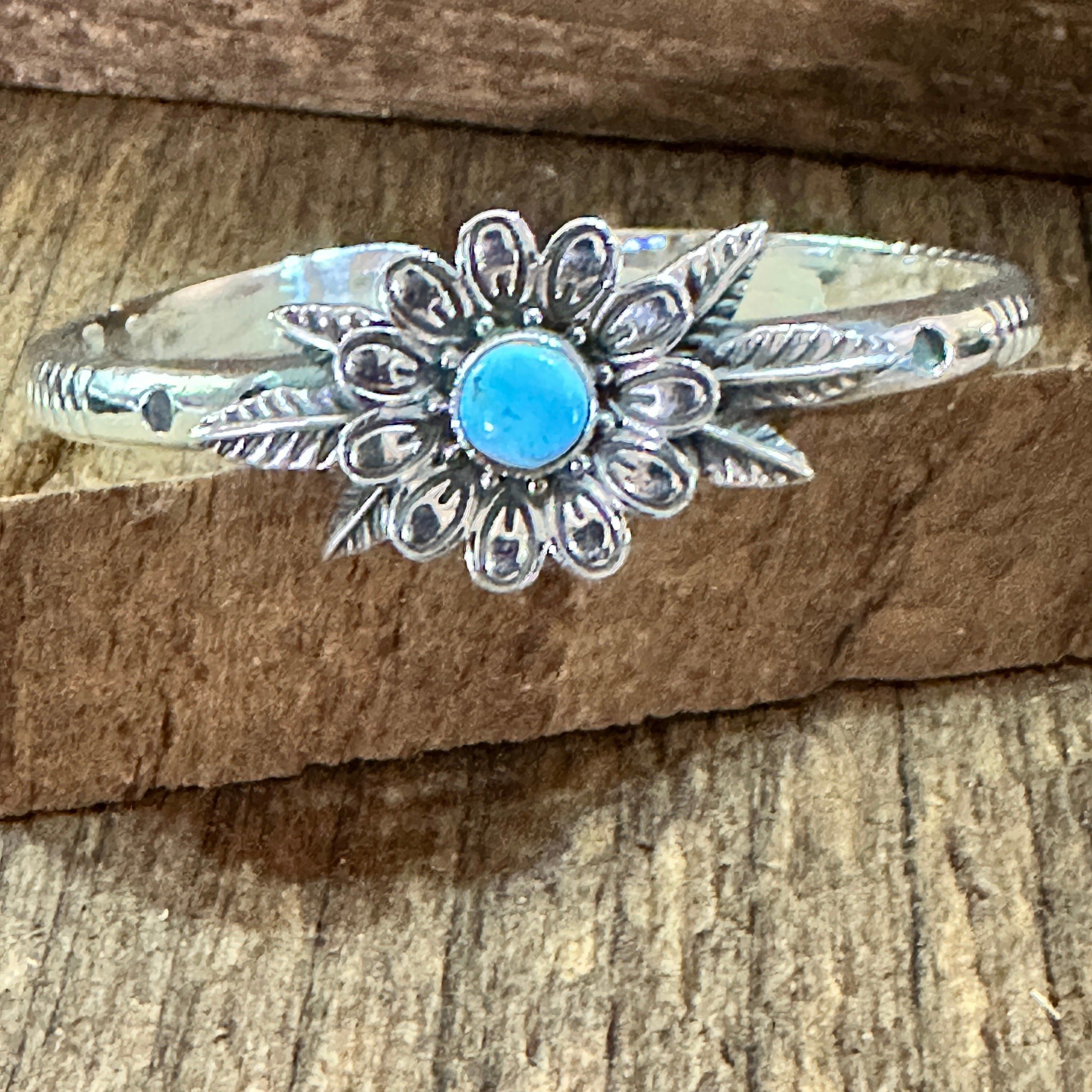 Other Handmade Flower Golden Hills Turquoise & Sterling Silver Cuf Size ONE SIZE - 1 Thumbnail