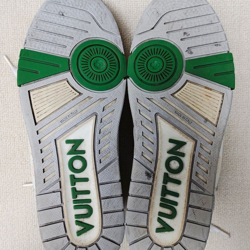 Louis Vuitton Louis Vuitton Green and White Trainer Sneakers Size US 8 / IT 38 - 4 Thumbnail