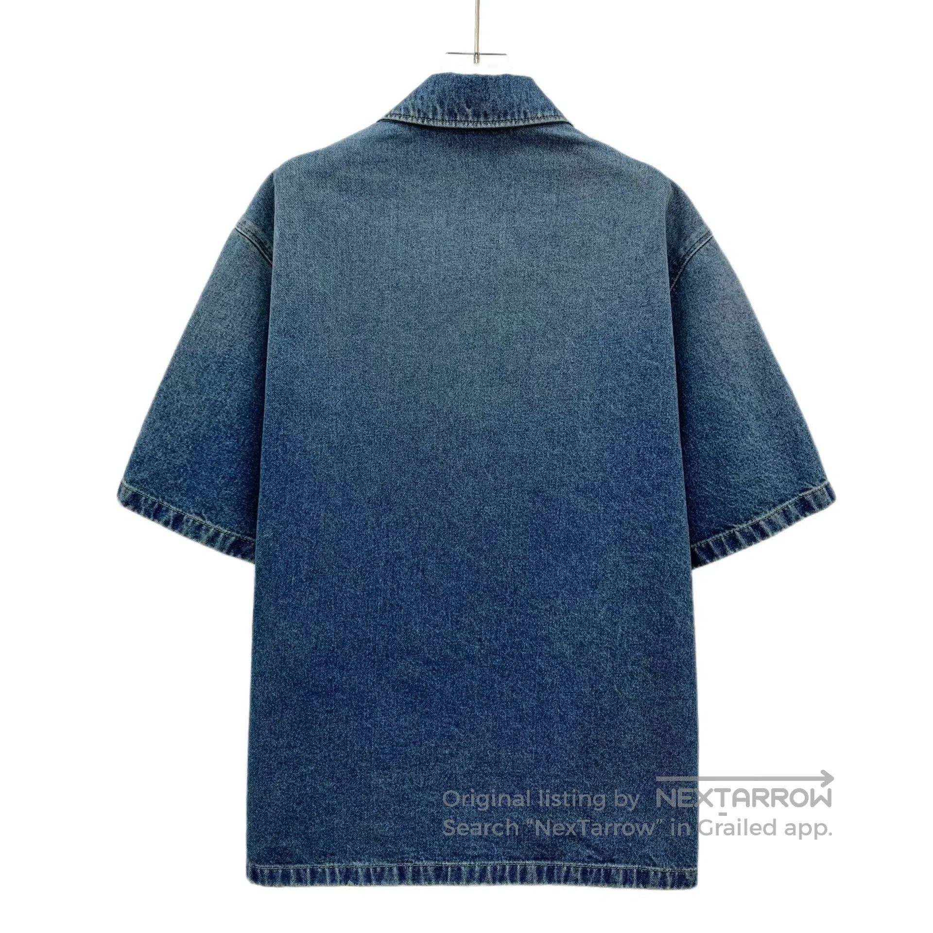 Gucci Guicci Blue washed logo lettering printed cotton button-do Size M / US 6-8 / IT 42-44 - 2 Thumbnail