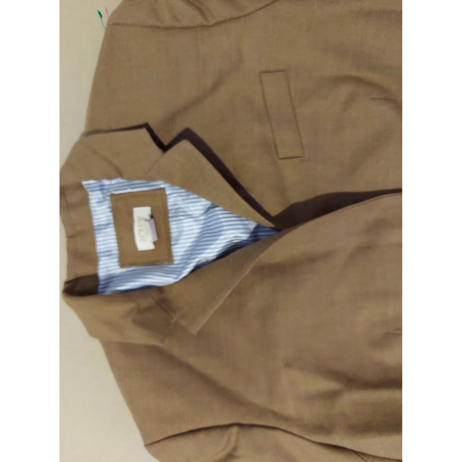 J.Crew Womens J.Crew Blazer Wool Beige 0 XS? Size XS / US 0-2 / IT 36-38 - 2 Thumbnail