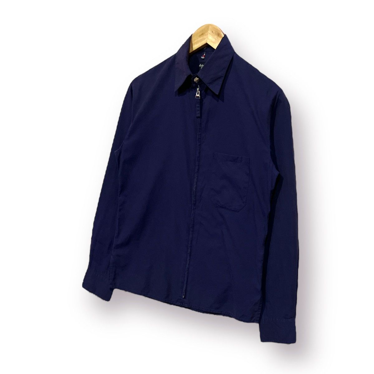 agnes b. 🔥 AGNES B. HOMME PARIS SUNFADED ZIPPER WORKSHIRT Size US S / EU 44-46 / 1 - 2 Thumbnail