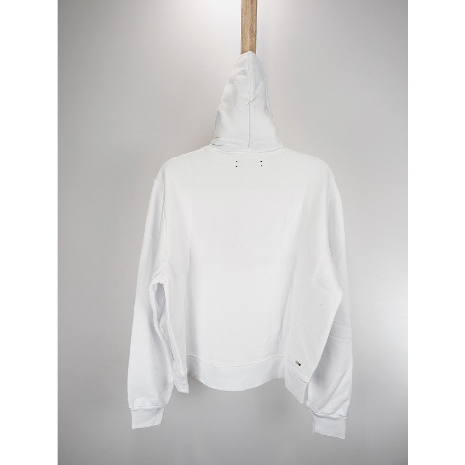 Amiri o1rshd1 MA Bar Embroidery Hoodie in White Size US XXL / EU 58 / 5 - 16 Thumbnail