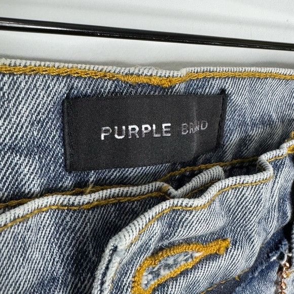 Purple Brand PURPLE BRAND P001 MID INDIGO SPOW424 SKINNY SHADOW SEAM SIZE Size US 36 / EU 52 - 3 Thumbnail