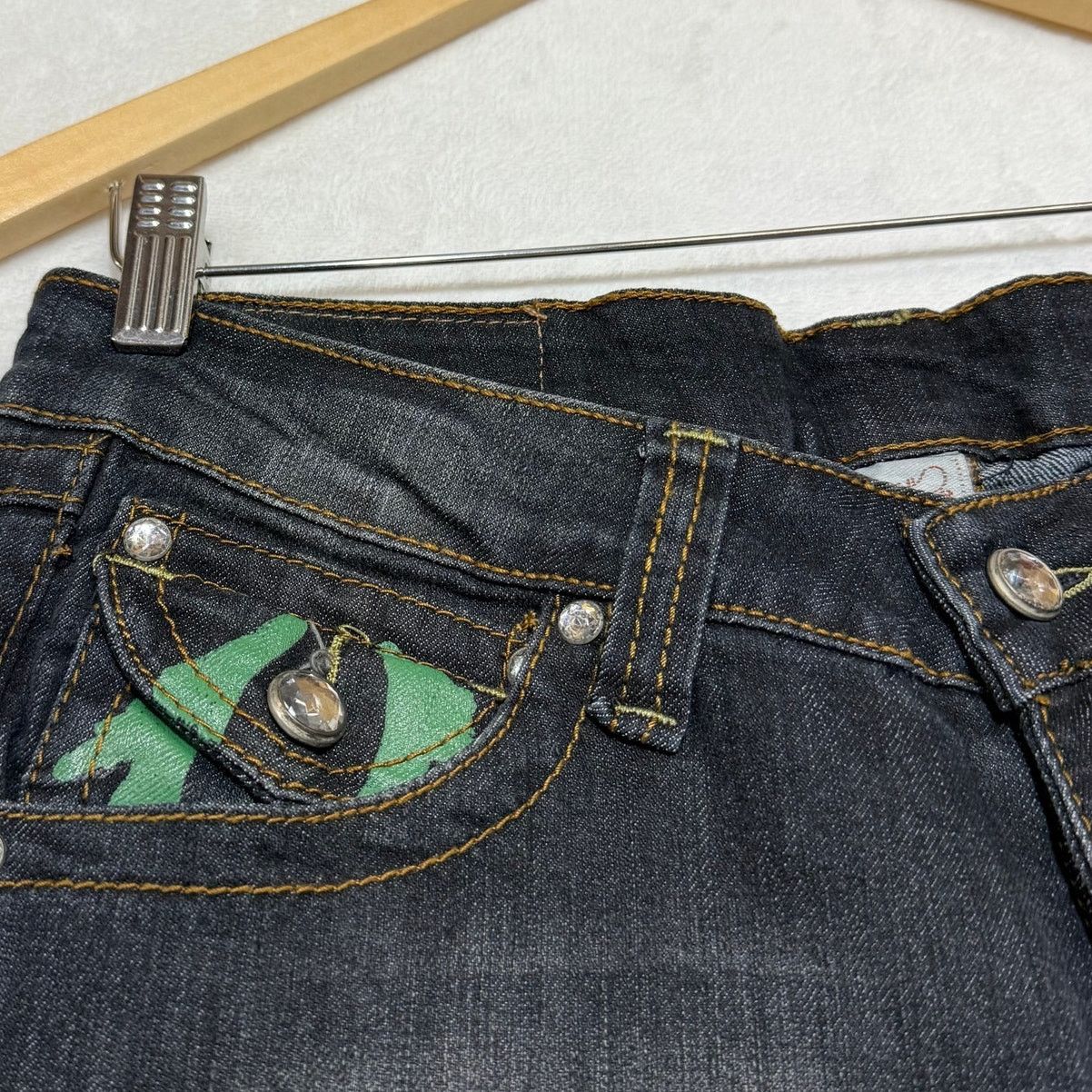 True Religion NWT True Religion 29 Joey Jeans Painted Straight Lowride Size 29" - 3 Thumbnail
