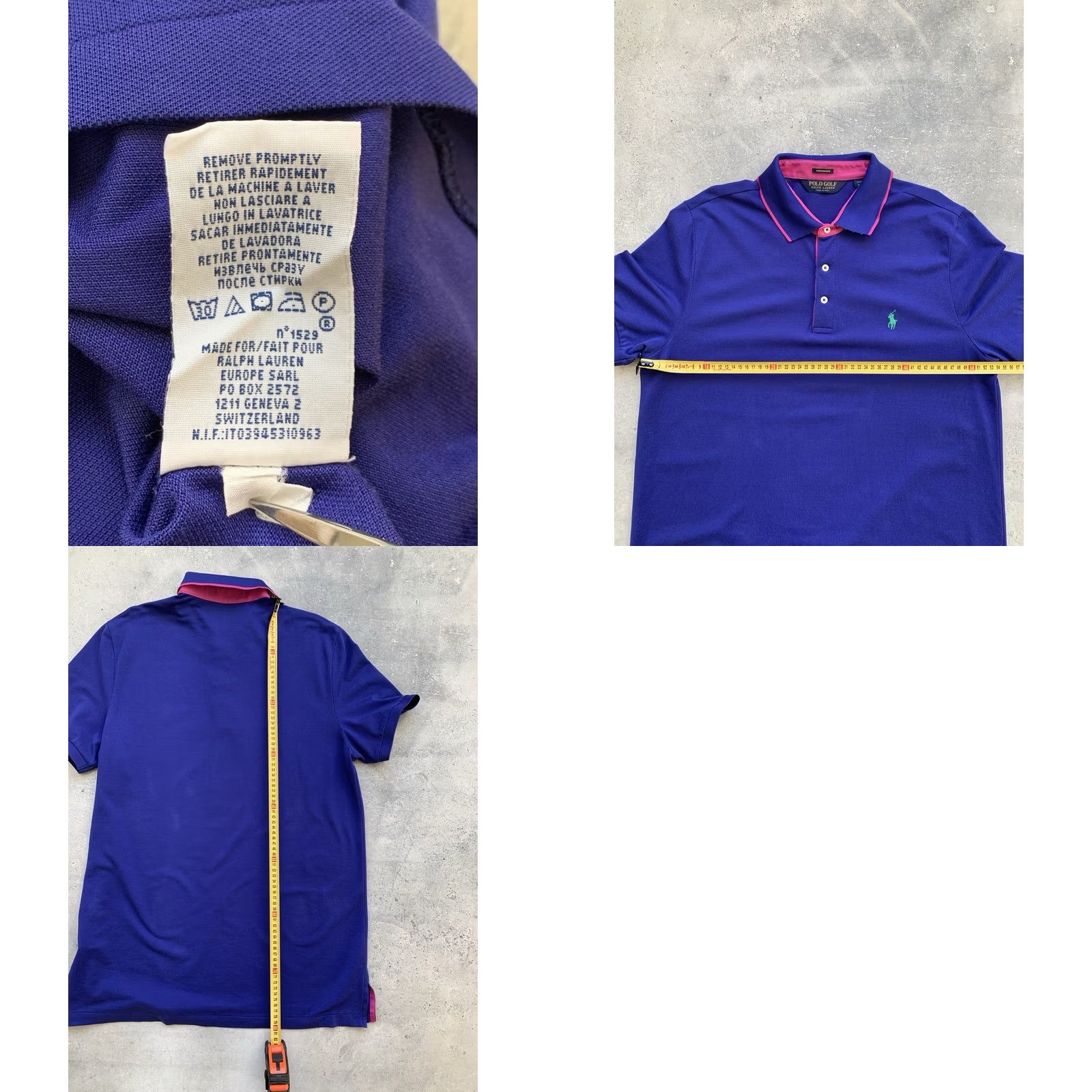 Polo Ralph Lauren Polo Ralph Lauren Golf Tee T-Shirt Men’s L Shirt, Purple, Short Sleeve, V-Neck, Cotton Polyester, Regular Fit Size US L / EU 52-54 / 3 - 8 Thumbnail