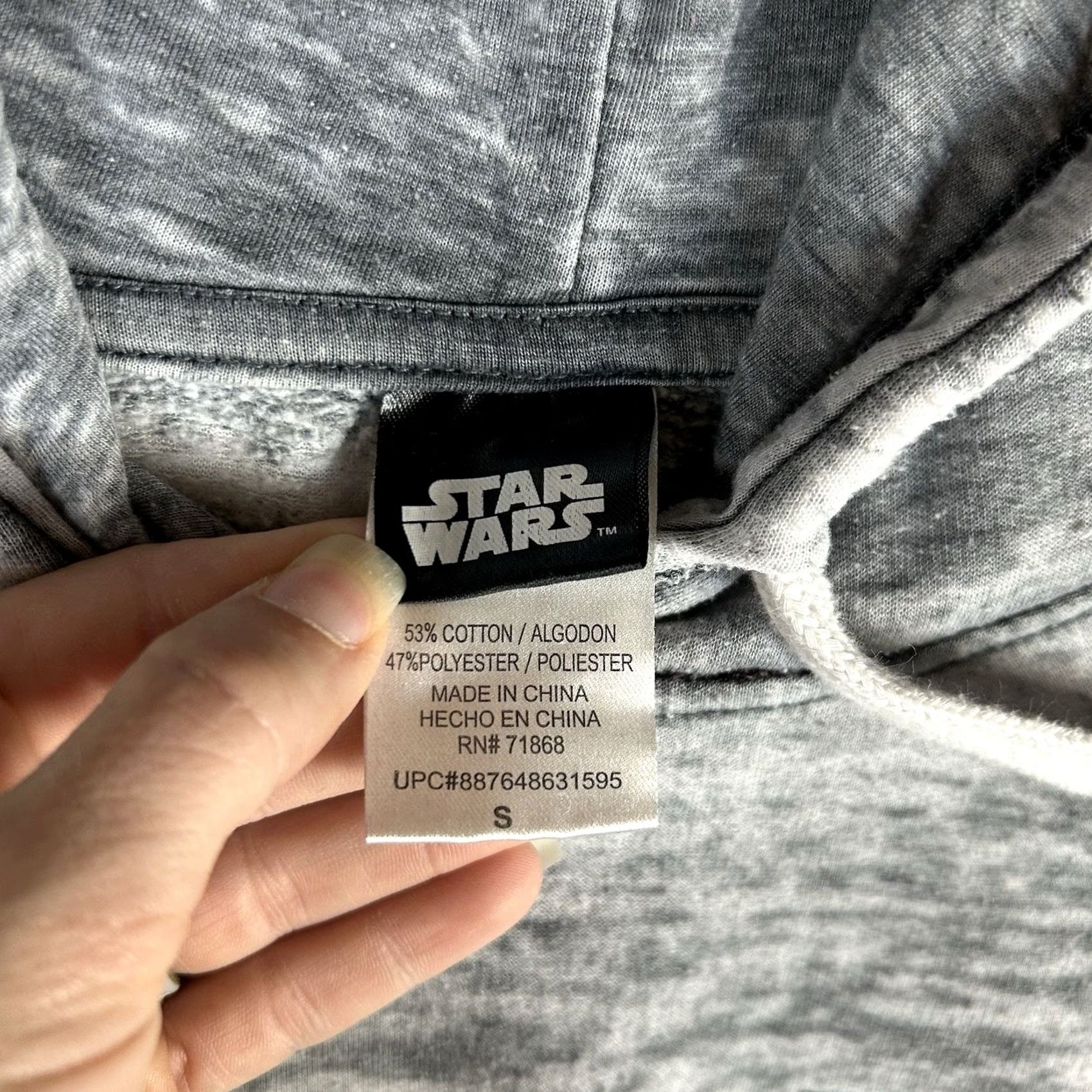 Star Wars Star Wars Lightweight Hoodie Women's Size Small Gray Logo Pockets Pullover Casual Activewear Stars Theme Size S / US 4 / IT 40 - 3 Thumbnail