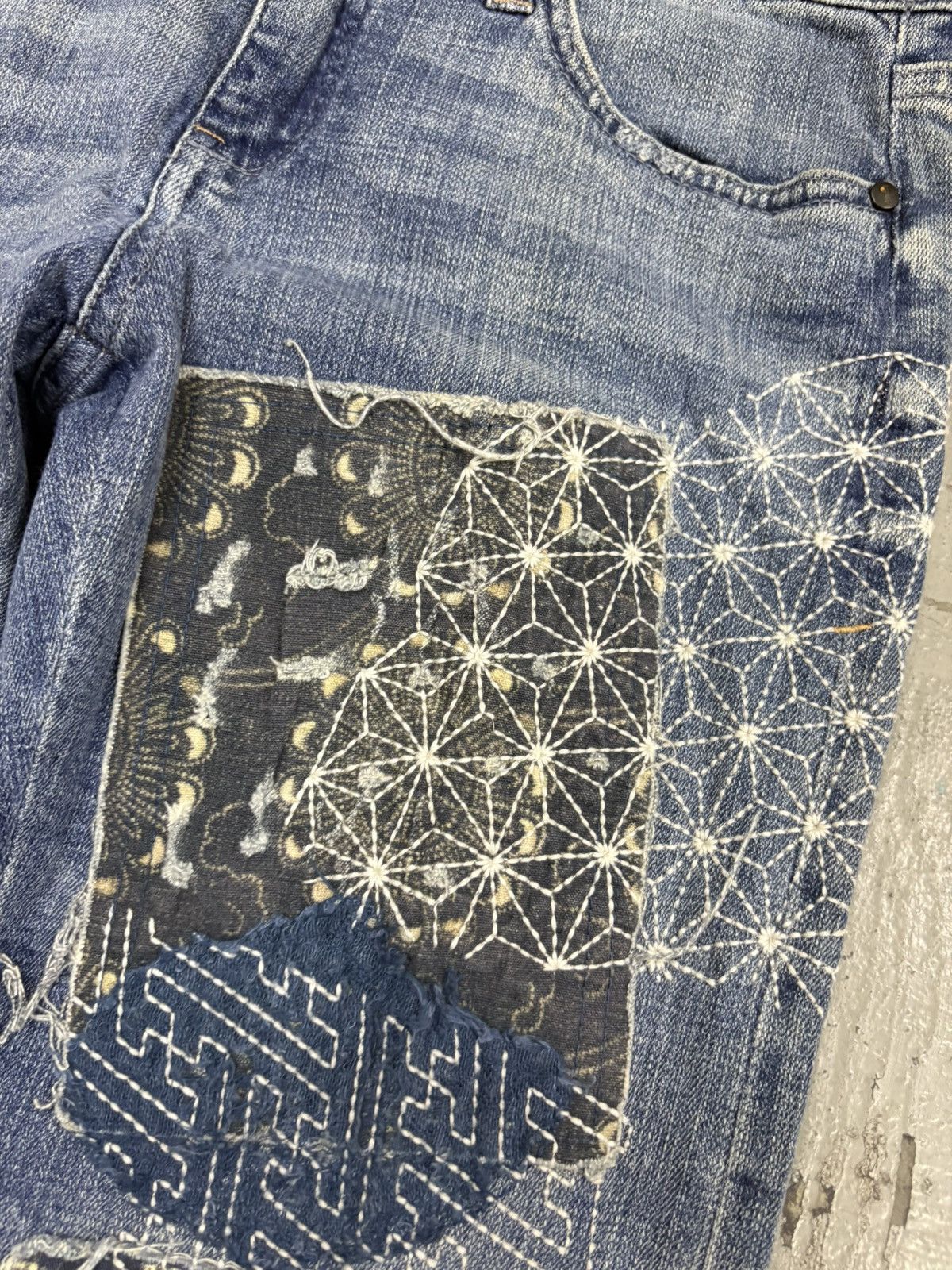 Kapital Kapital Kountry Inspired sashiko patchwork distressed Jeans Size US 28 / EU 44 - 6 Thumbnail