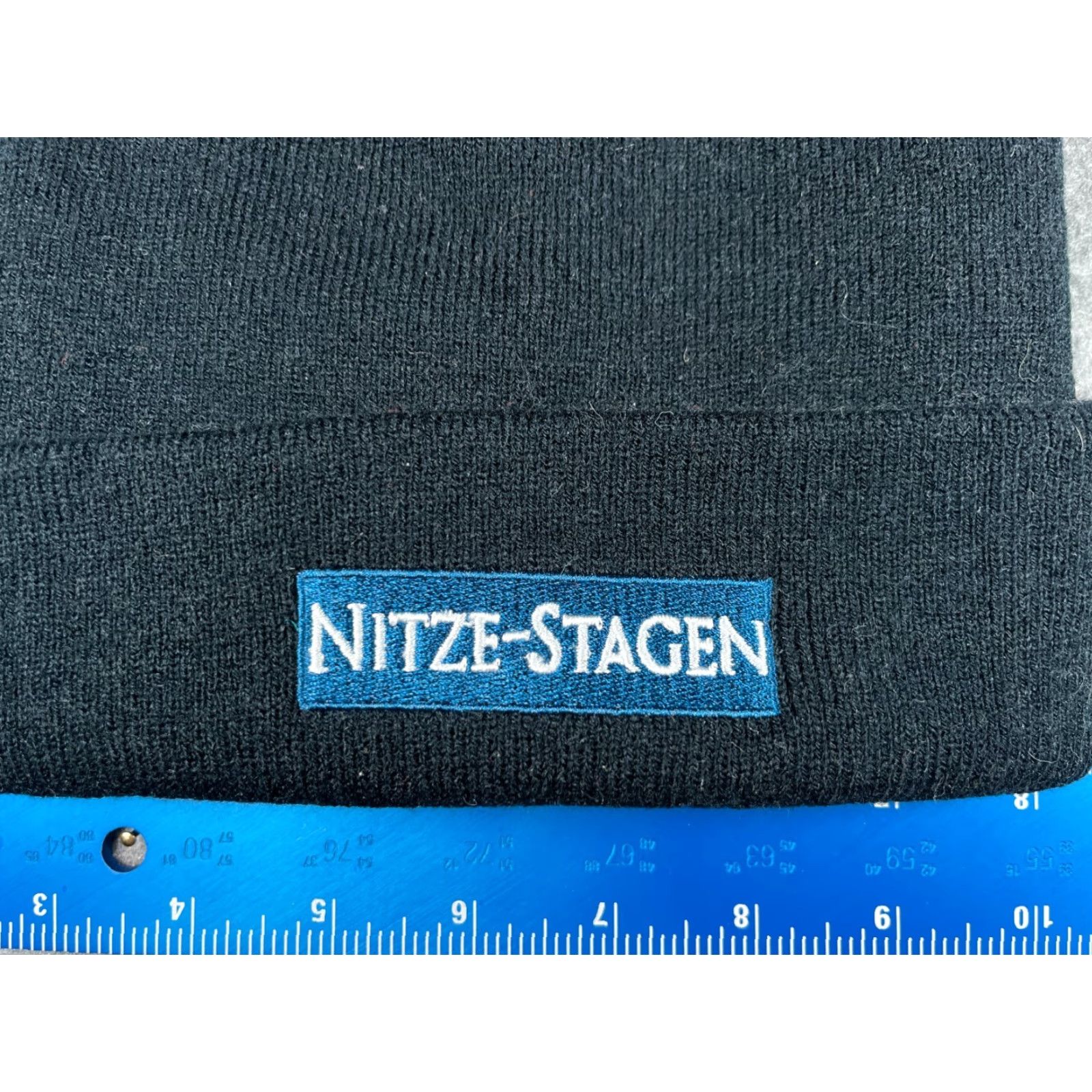 Vintage Screamer Beanie Adult One Size Black 100% Acrylic Knit Mens Size ONE SIZE - 2 Thumbnail