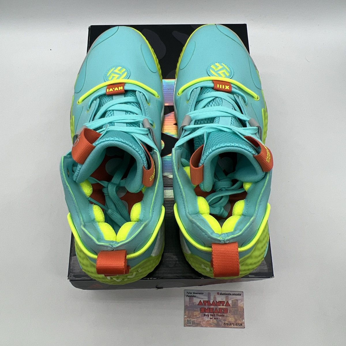 Adidas Harden vol 6 pulse Aqua solar yellow Size US 11.5 / EU 44-45 - 7 Thumbnail
