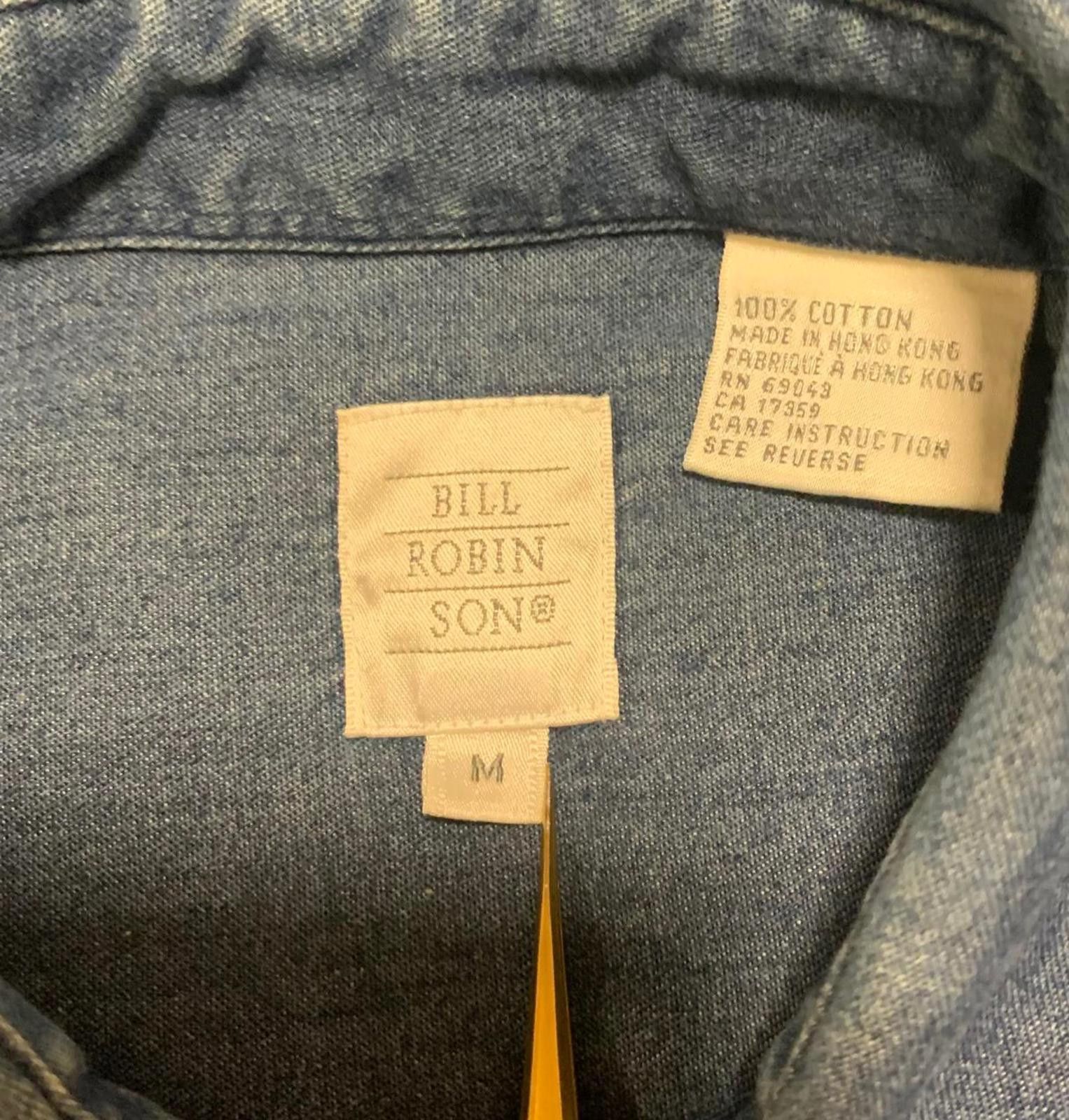 Other VTG 90s Bill Robinson Men's M Classic Denim Shirt Hong Kong Size US M / EU 48-50 / 2 - 3 Thumbnail