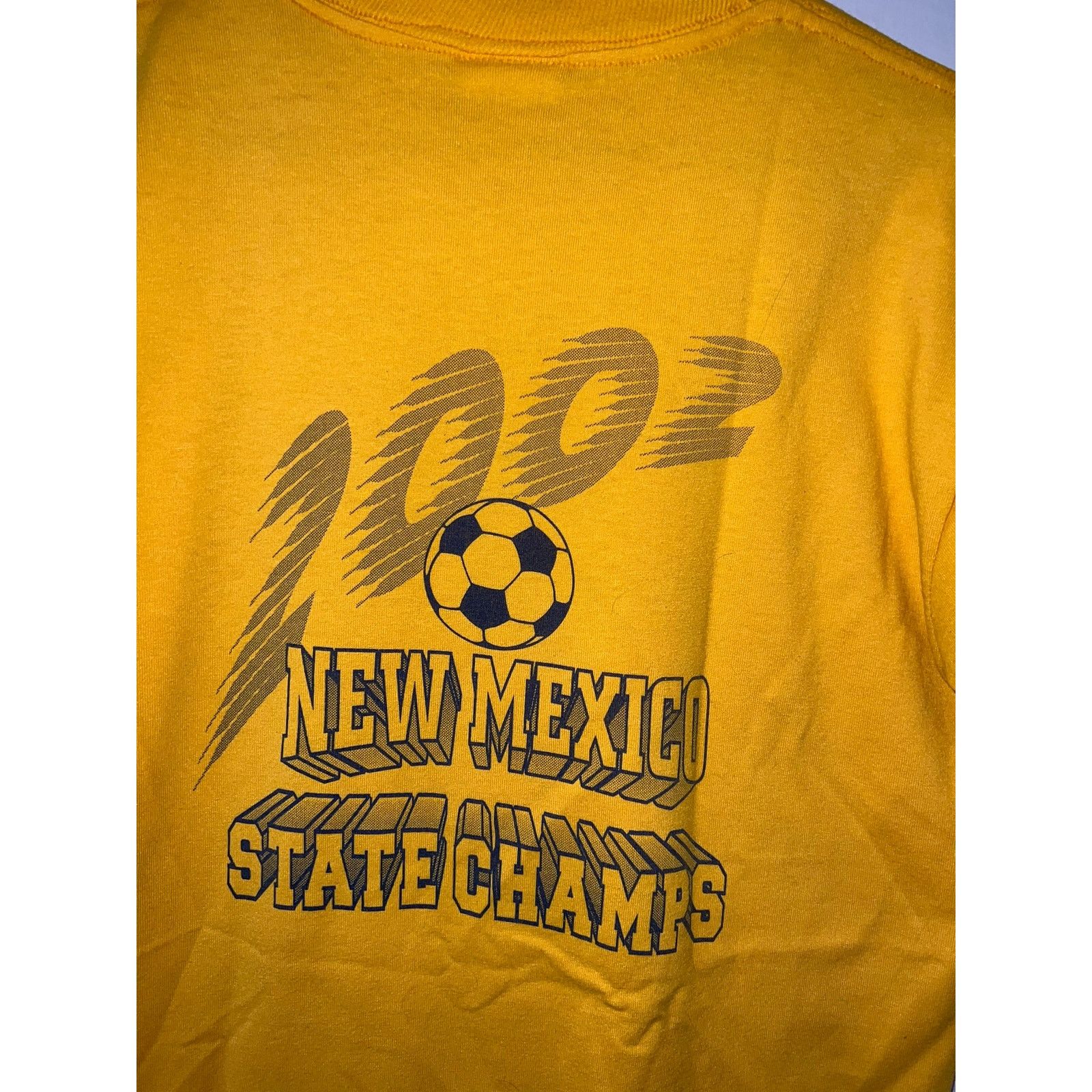 Jerzees Vintage New Mexico Soccer Shirt State Champs Tee 2002 S Size US S / EU 44-46 / 1 - 6 Thumbnail