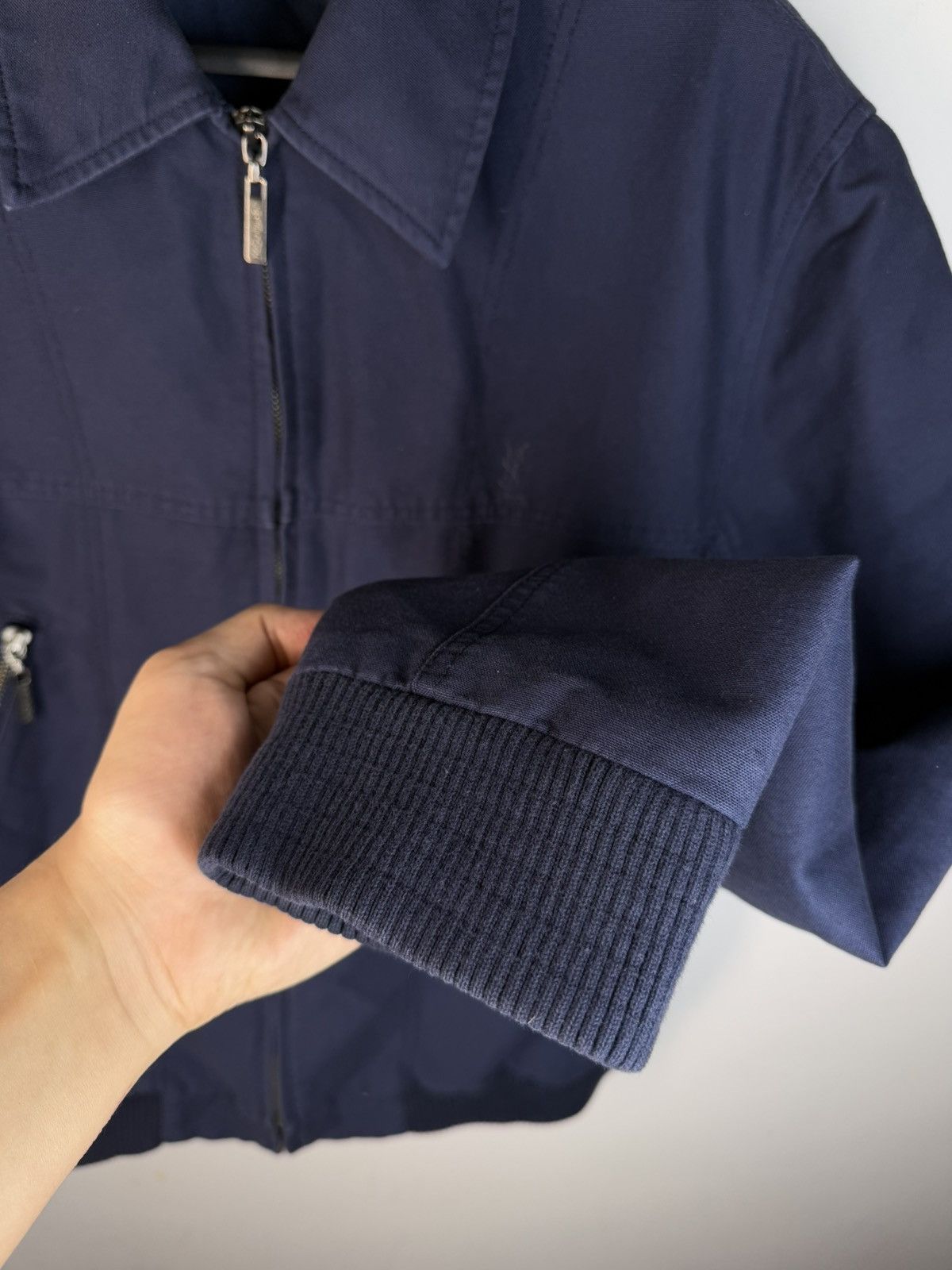 Yves Saint Laurent Cotton YSL Jacket Blue/Navy Soft YSL Bomber Size US M / EU 48-50 / 2 - 12 Thumbnail