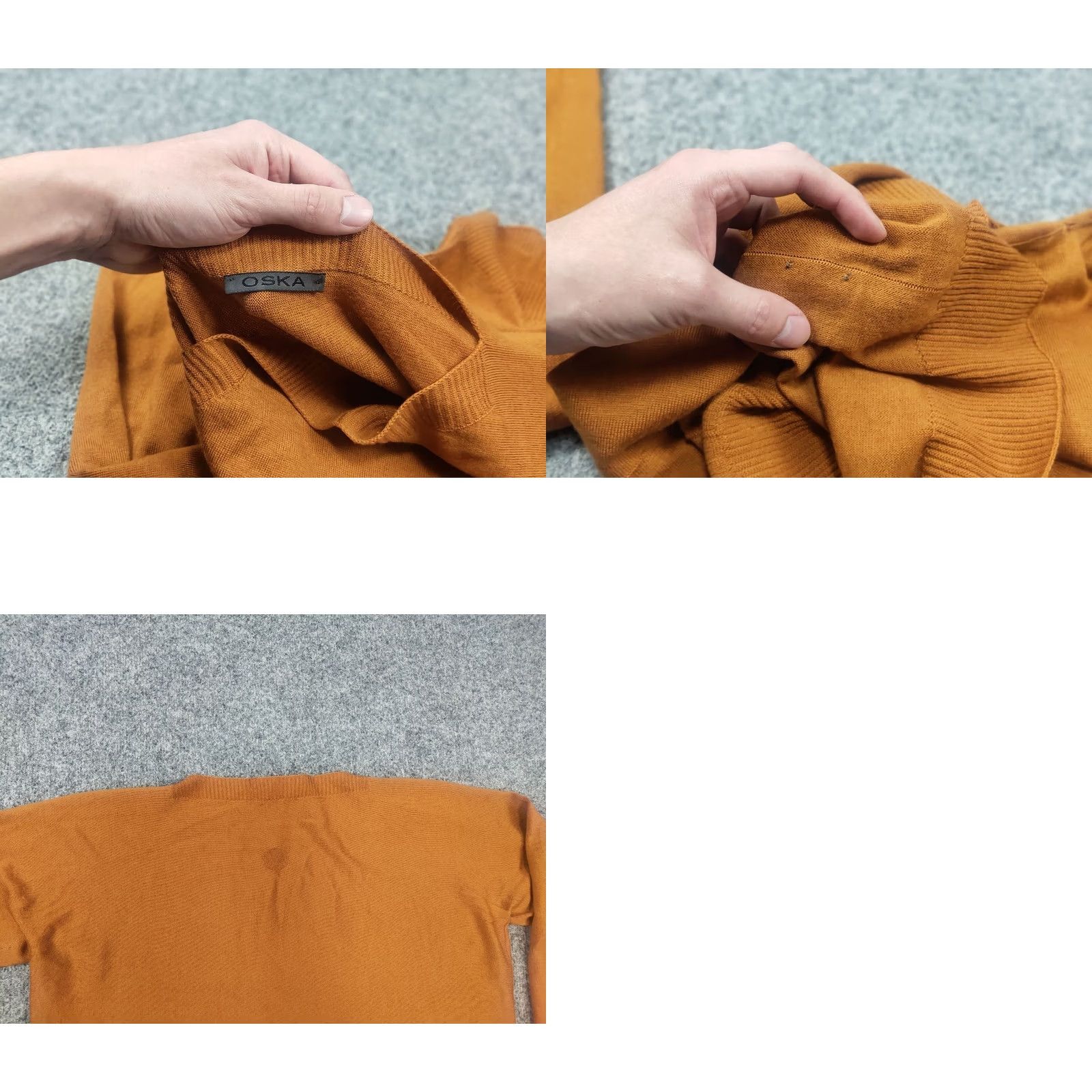Vintage VINTAGE Oska German Design Light loose-fitting orange fabric blend minimalistic sweater Size M / US 6-8 / IT 42-44 - 8 Thumbnail