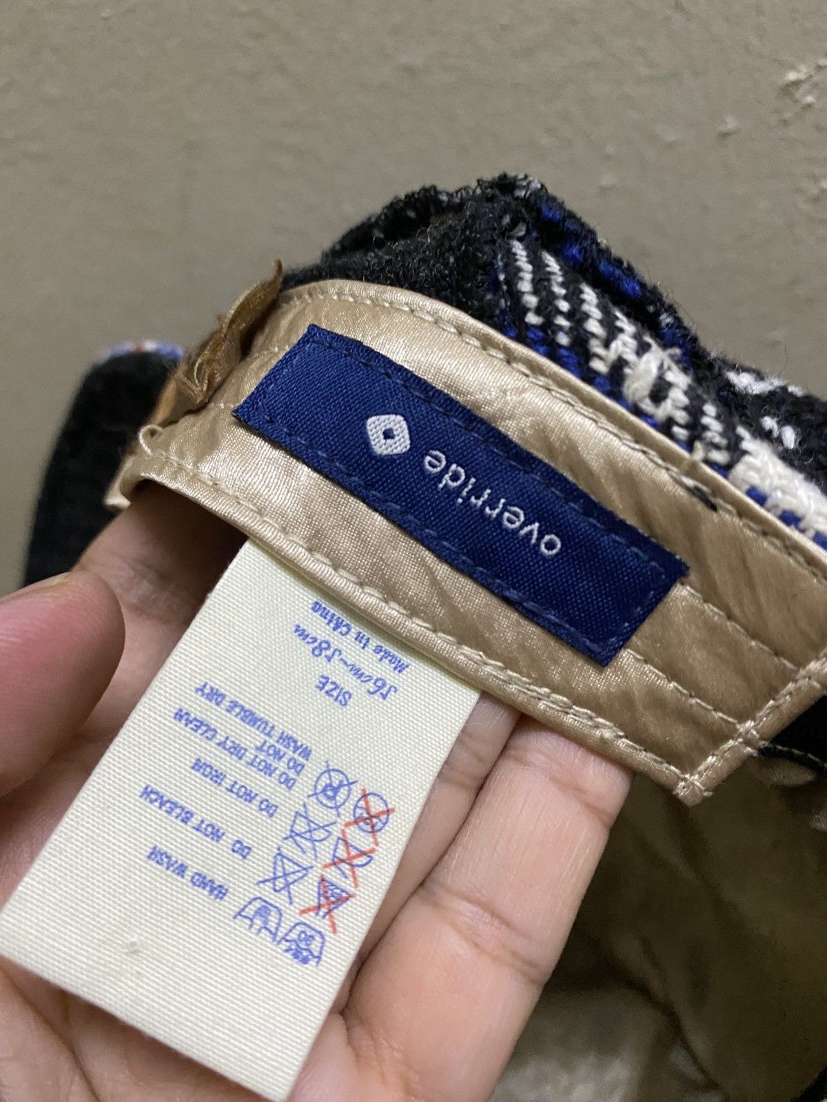 Japanese Brand OVERRIDE Patchwork Wool Casquette Cap Japan Brand Size ONE SIZE - 6 Thumbnail