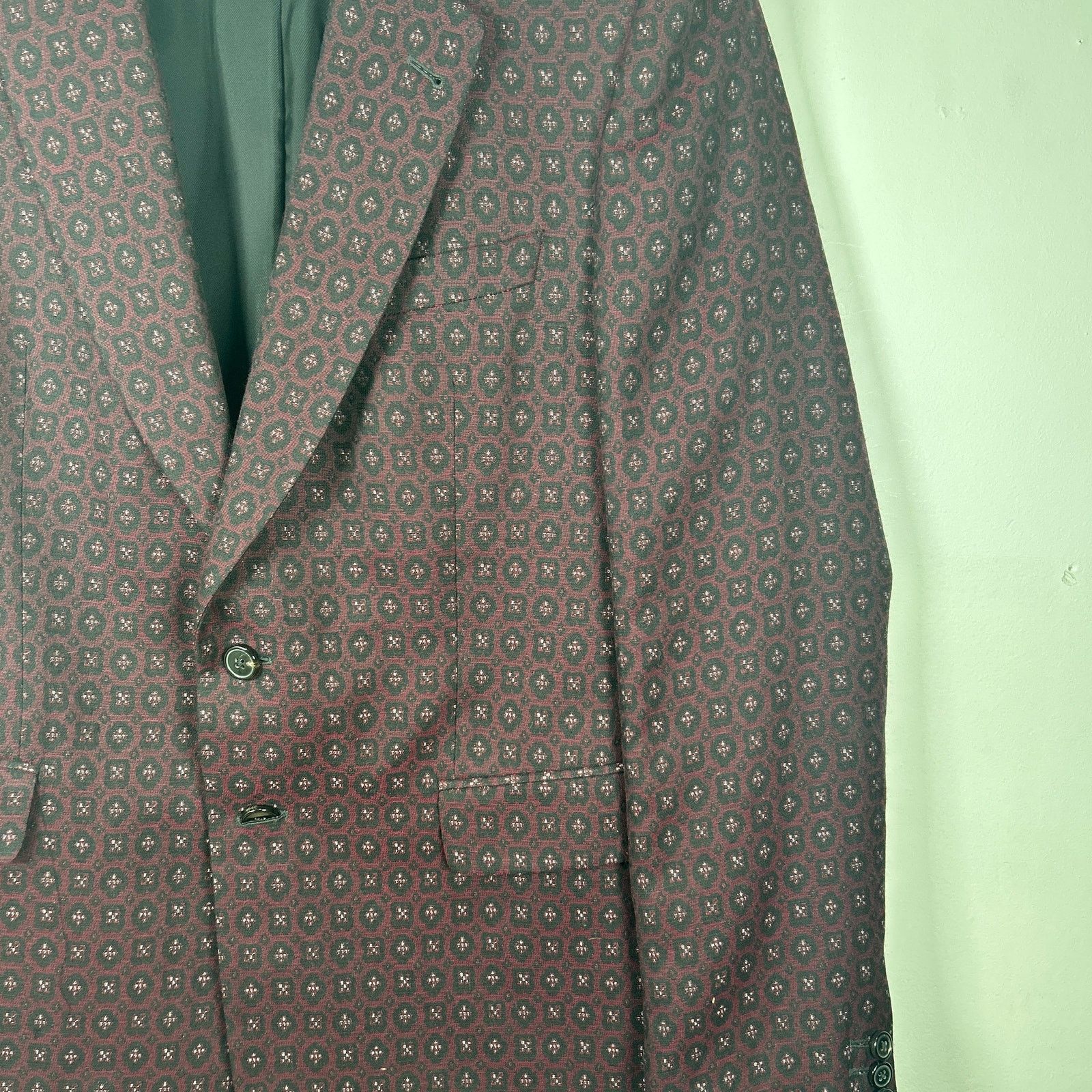 Dries Van Noten Dries Van Noten Red All-Over Motif Woven Blazer Size 50 Size 50L - 3 Thumbnail