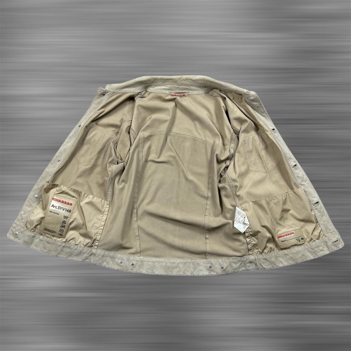 Prada × Vintage Prada beige label suede jacket Size US XS / EU 42 / 0 - 7 Thumbnail