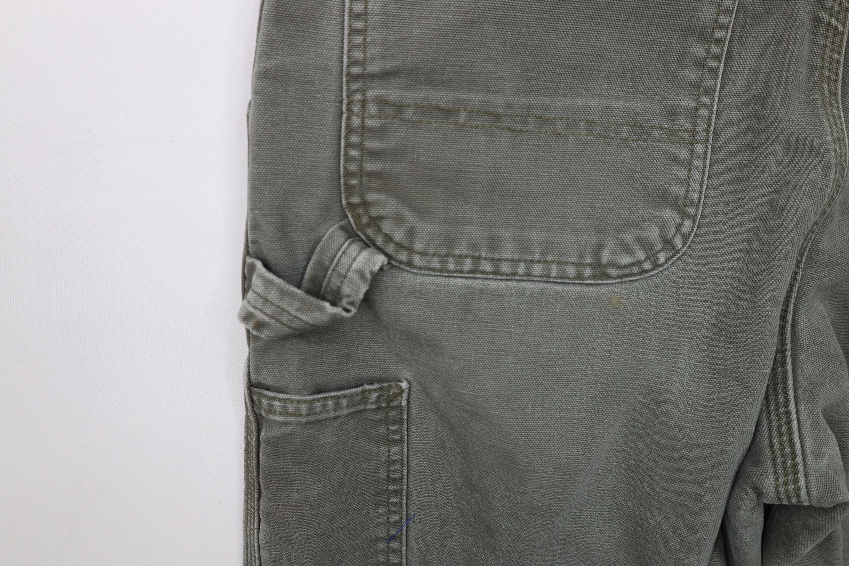 Carhartt × Vintage Vintage Carhartt Lined Wide Leg Dungaree Pants Moss Green Size US 32 / EU 48 - 14 Thumbnail