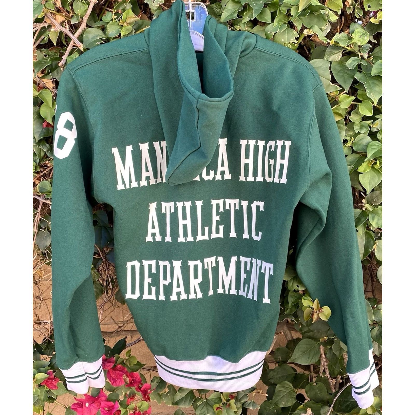 Russell Athletic VINTAGE Russell Athletic Manteca High Athletic Dept Hoodie Shirt Mens S Green USA Nylon Pullover Graphic Print 58 Size US S / EU 44-46 / 1 - 4 Thumbnail
