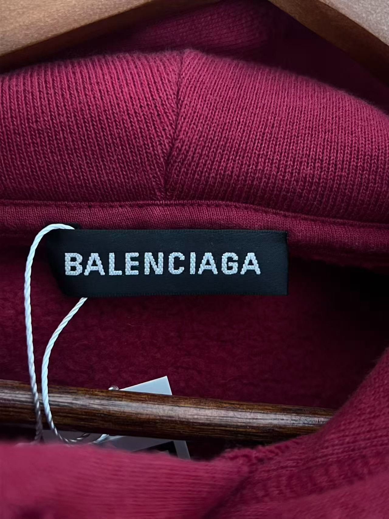 Balenciaga Balenciaga Red Logo Cotton Hoodie Size US M / EU 48-50 / 2 - 3 Thumbnail