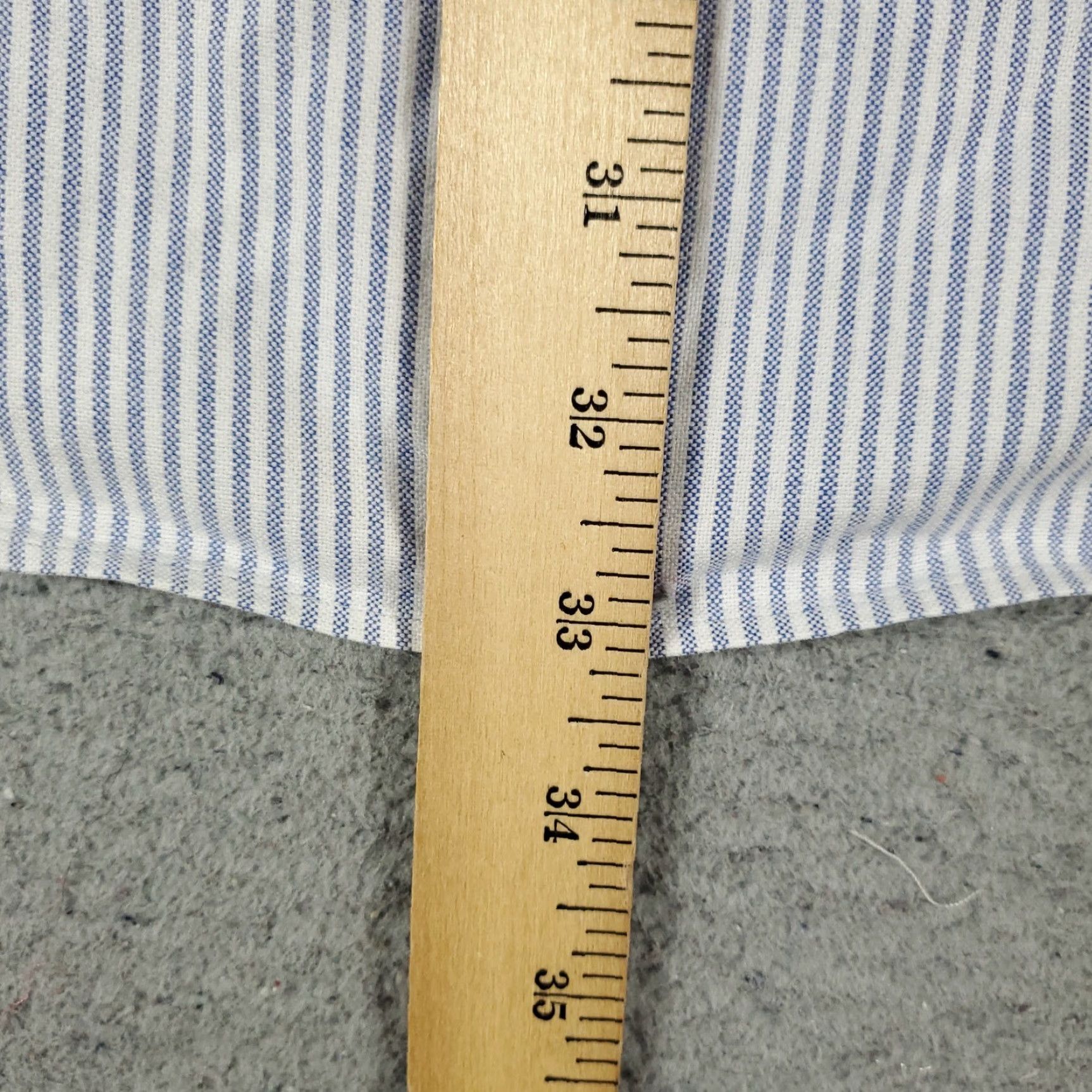Ralph Lauren RALPH LAUREN Dress Shirt Mens 16.5 Blue Striped Long Sleeve Button Up Cotton Casual Modern Size 42R - 7 Thumbnail