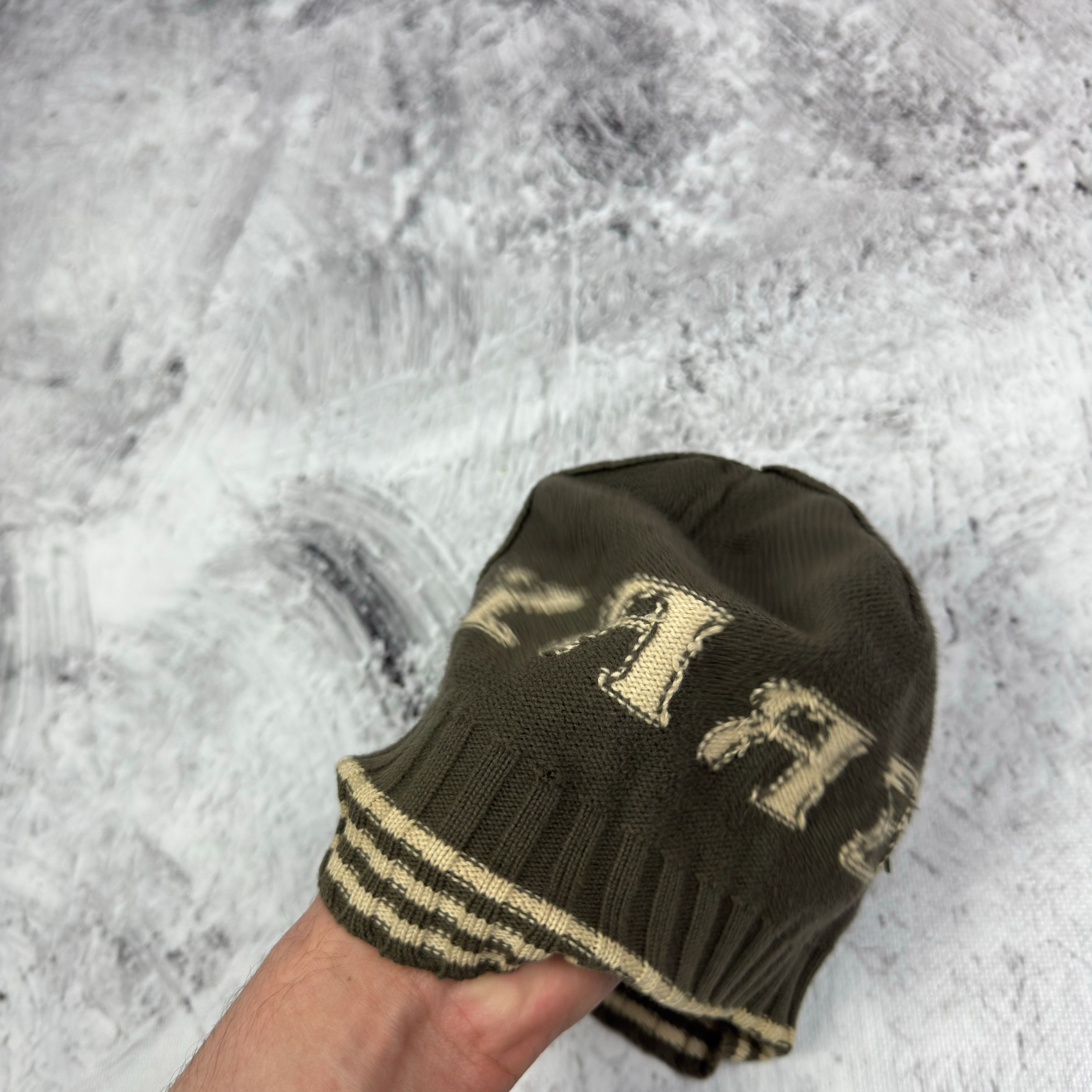 Burberry Burberry Cashmere Knit Brown Tan Logo Beanie Hat Size ONE SIZE - 4 Thumbnail