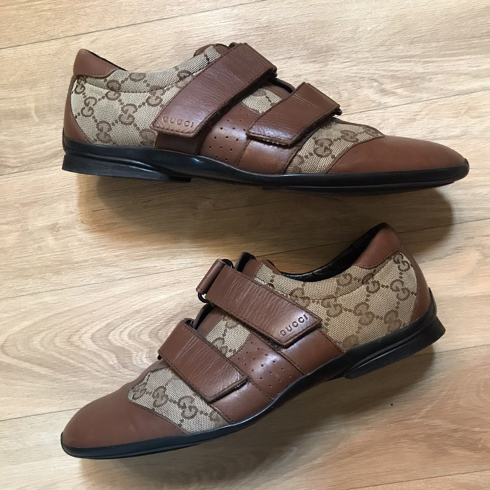 Gucci GUCCI Sneakers Guccissima Leather Low Top CANVA Made Italy Size US 8 / EU 41 - 1 Thumbnail